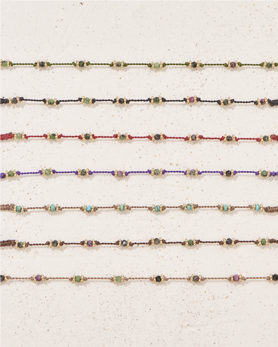 Bracelet Lotus Zoïsite