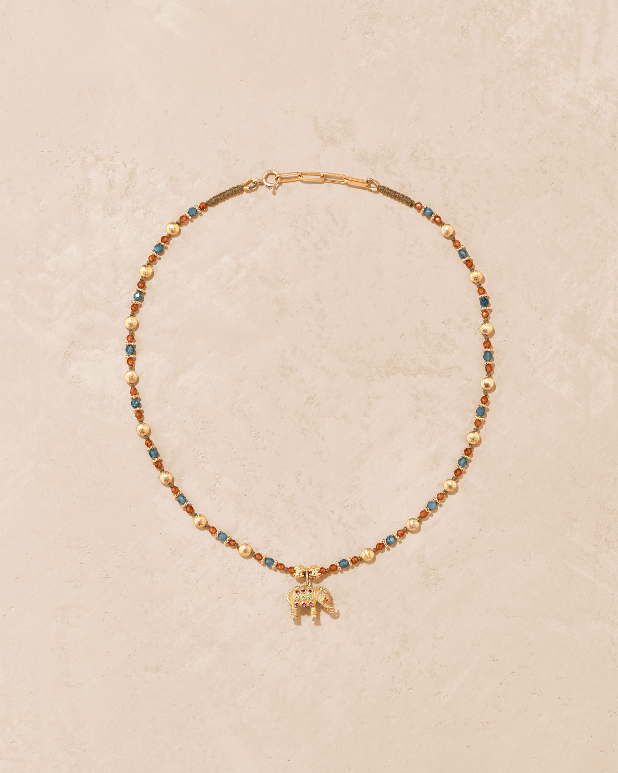 Collier Gaja Santa Maria & Grenat Orange