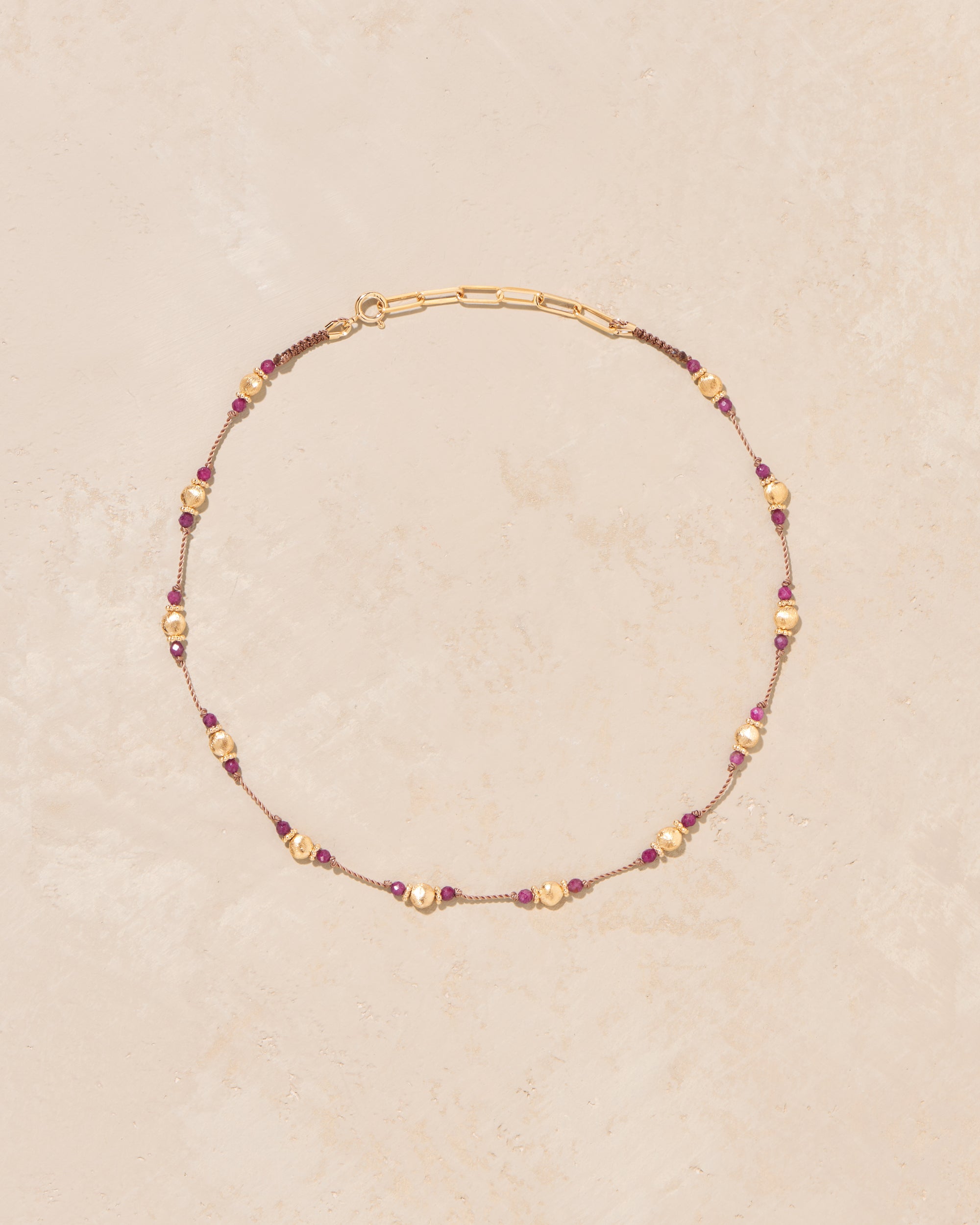 Collier Samba Rubis Rose