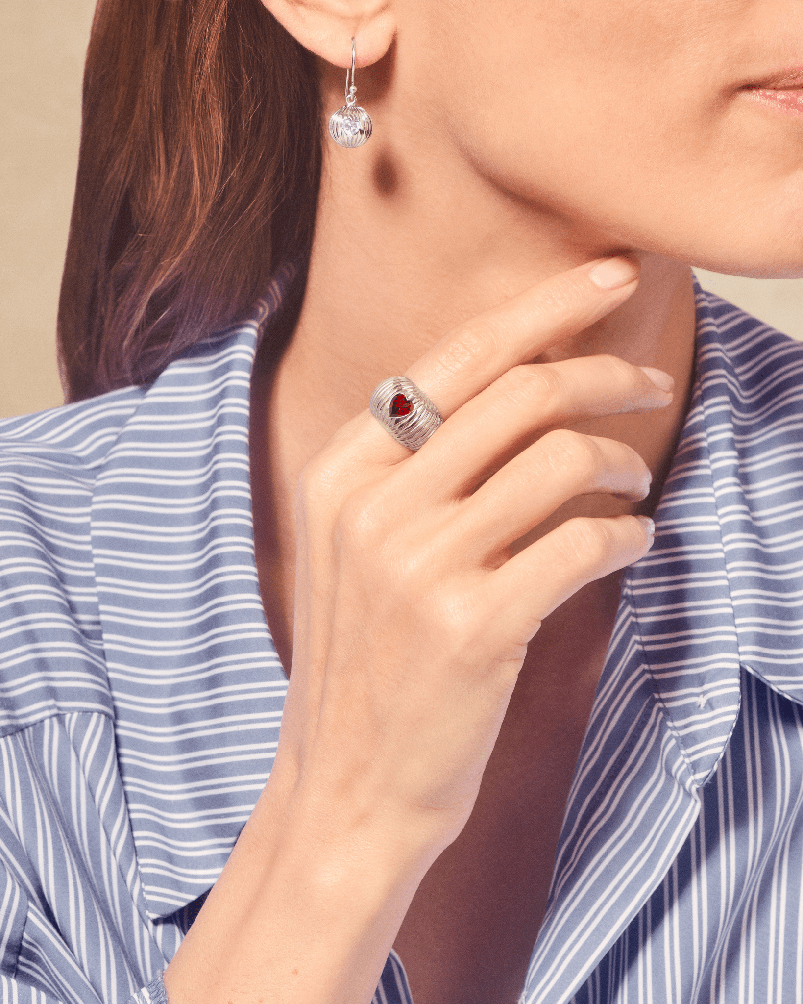 Bague Prema Argent Grenat - TITYARAVY