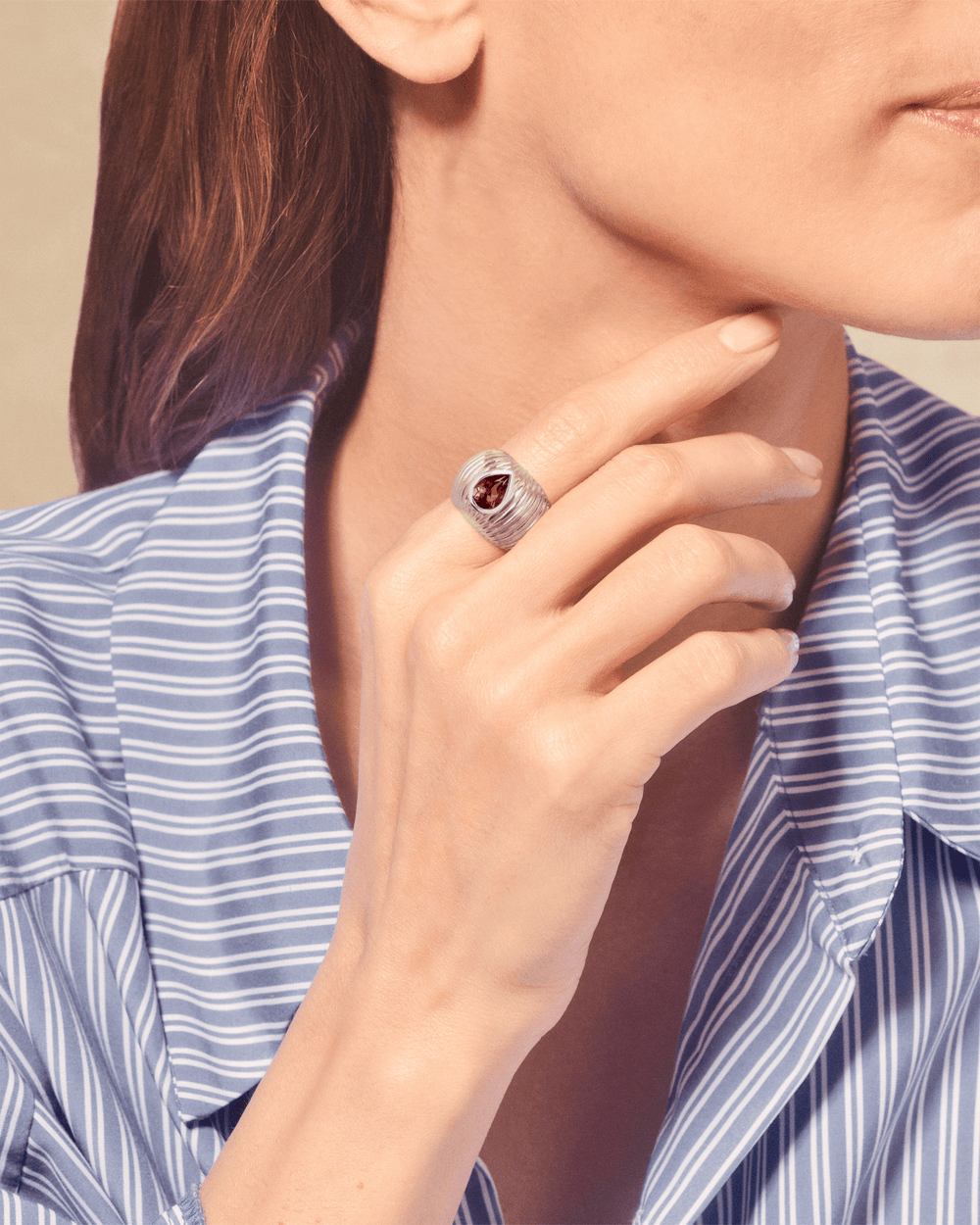 Bague Selen Rhodolite Argent - TITYARAVY