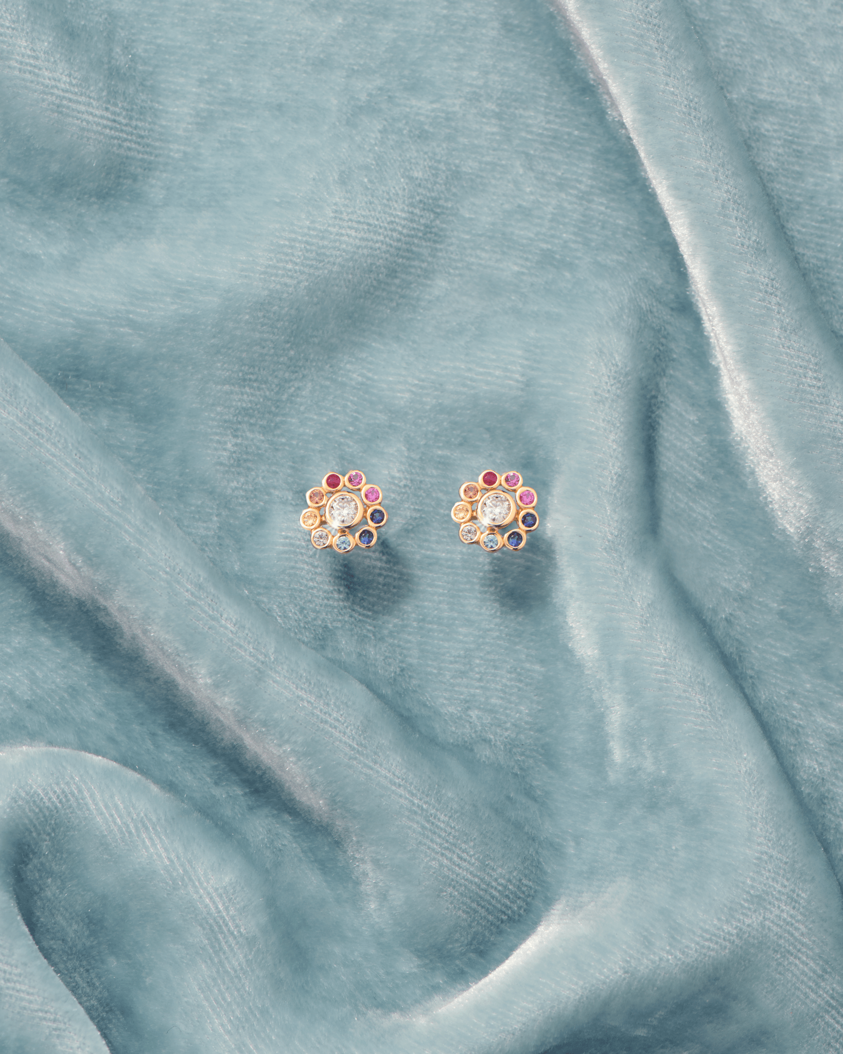 Boucles d'oreilles Bopha Diamants & Saphirs - TITYARAVY
