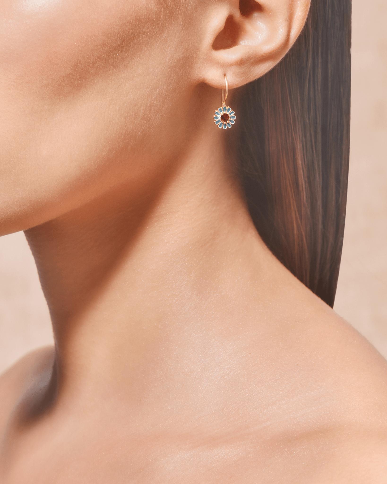 Boucles d'oreilles émail Saï - 84 - TITYARAVY