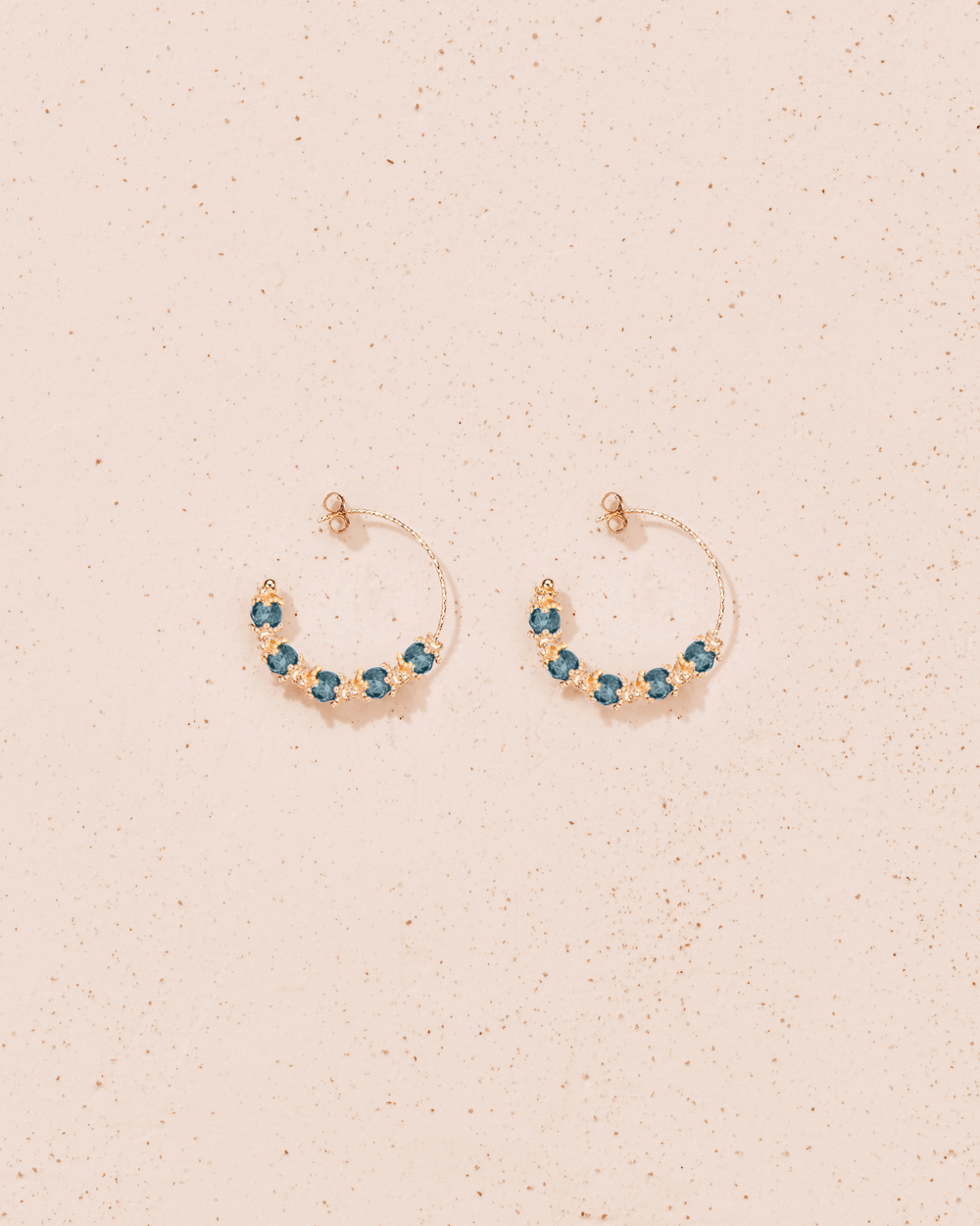Boucles d’oreilles Kamilah Aigue Marine Santa Maria - TITYARAVY