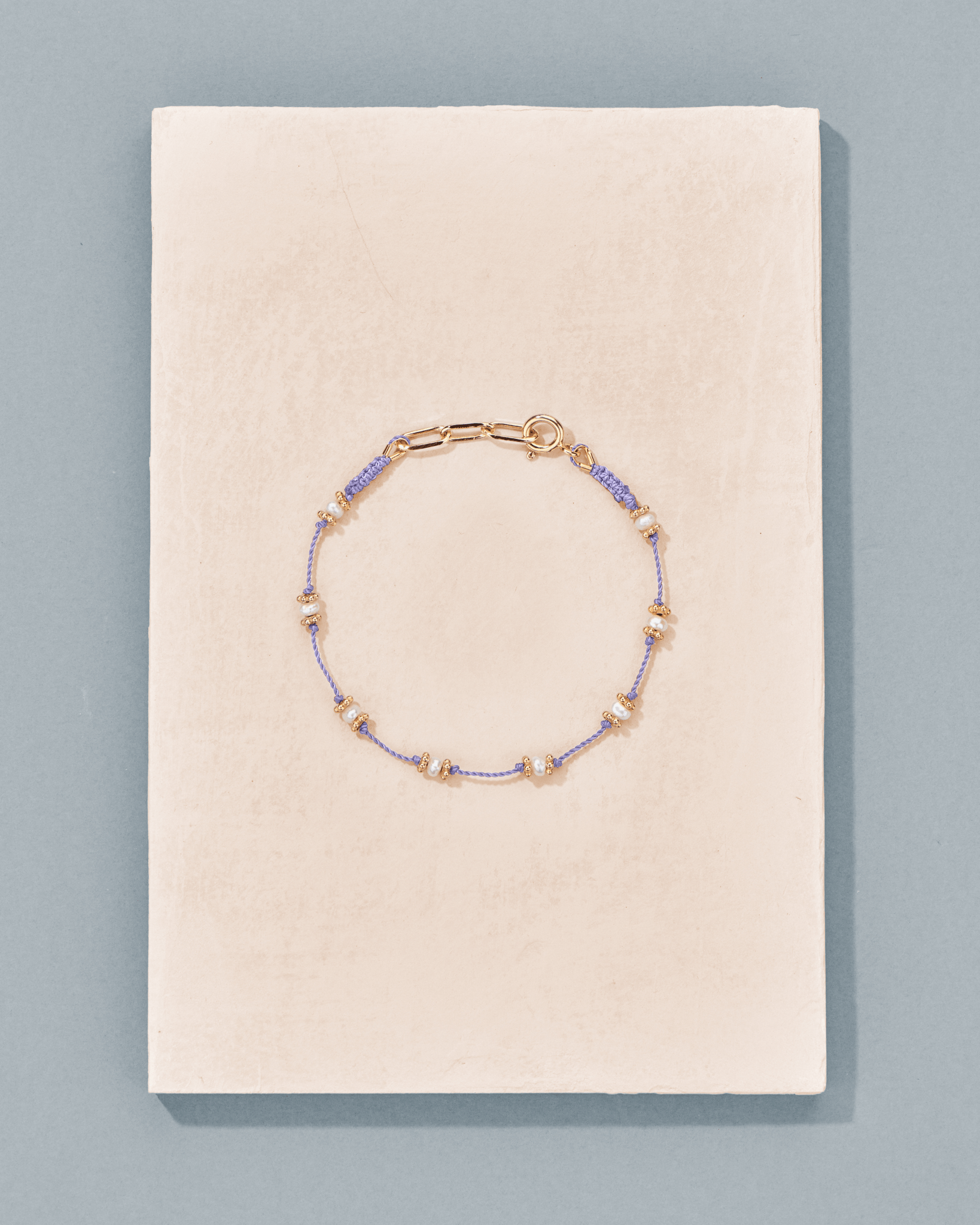 Lotus lilac freshwater pearl bracelet - TITYARAVY