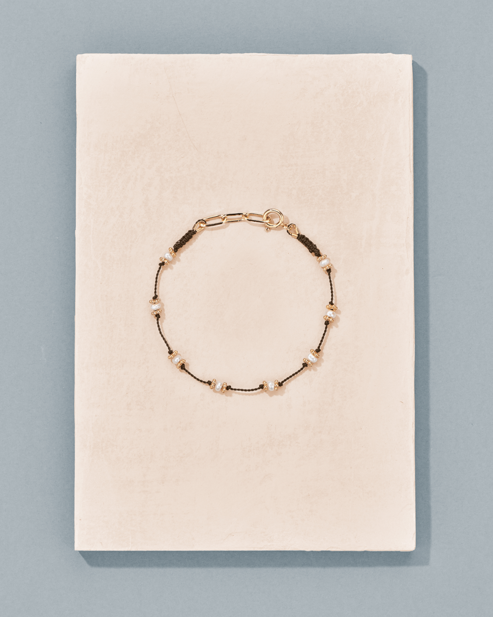 Bracelet Lotus marron perles d'eau douce - TITYARAVY