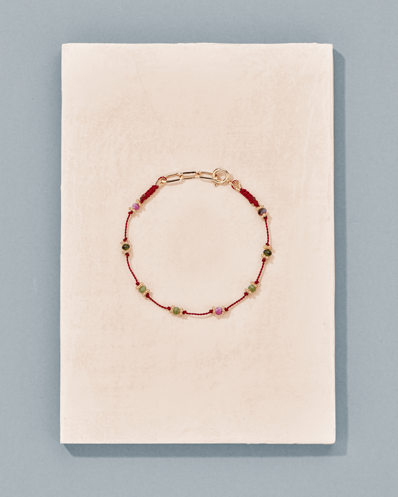 Bracelet Lotus rouge zoïsite - TITYARAVY