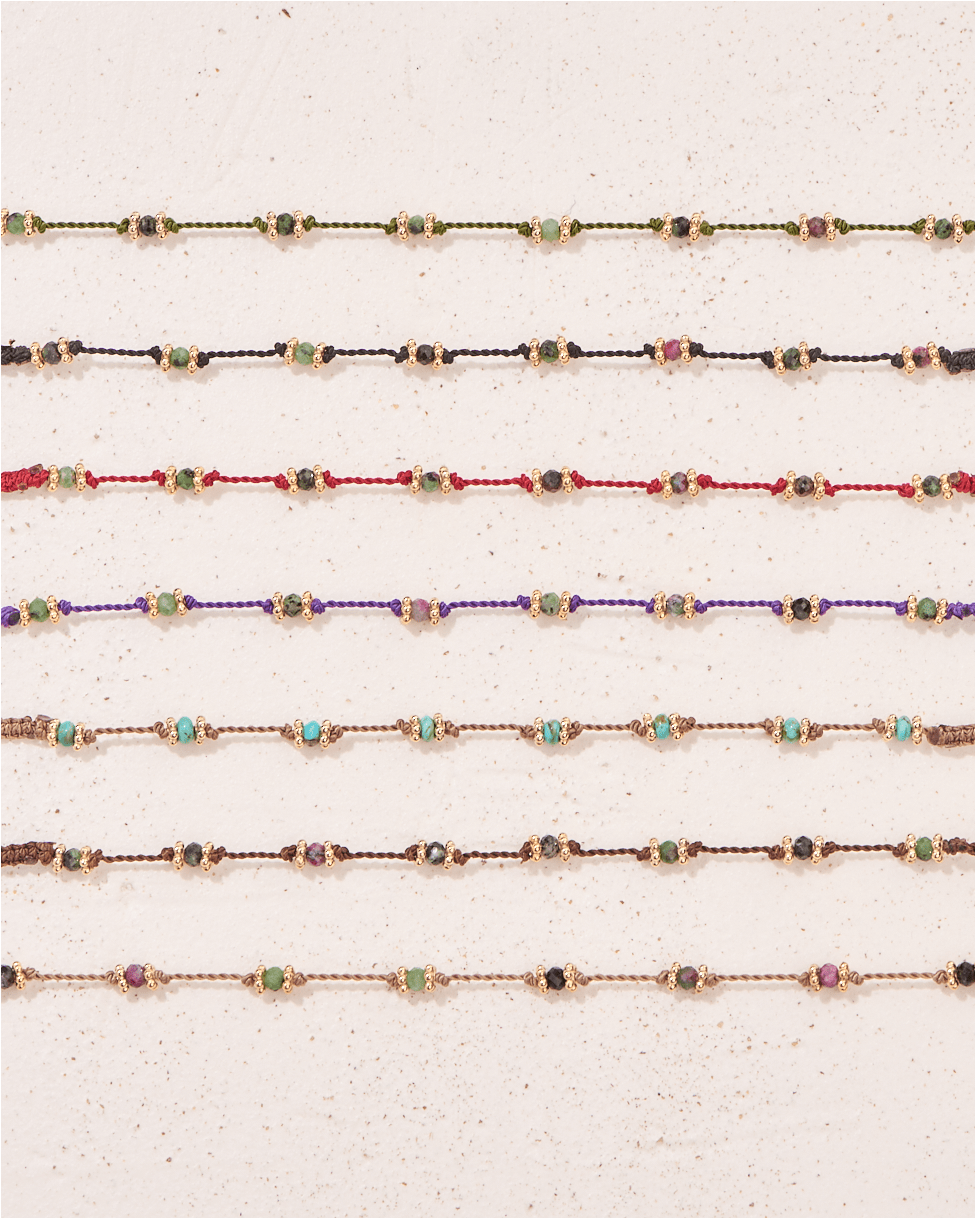 Bracelet Lotus violet zoïsite - TITYARAVY