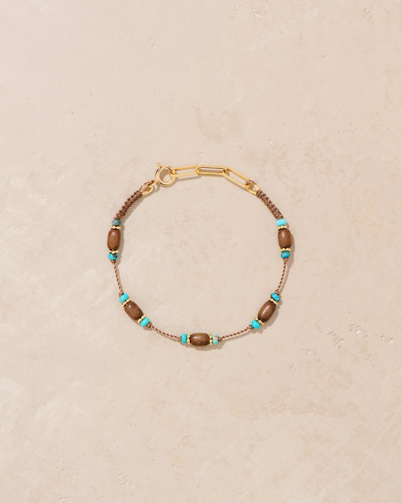 Bracelet Padma Bois et Turquoise - TITYARAVY