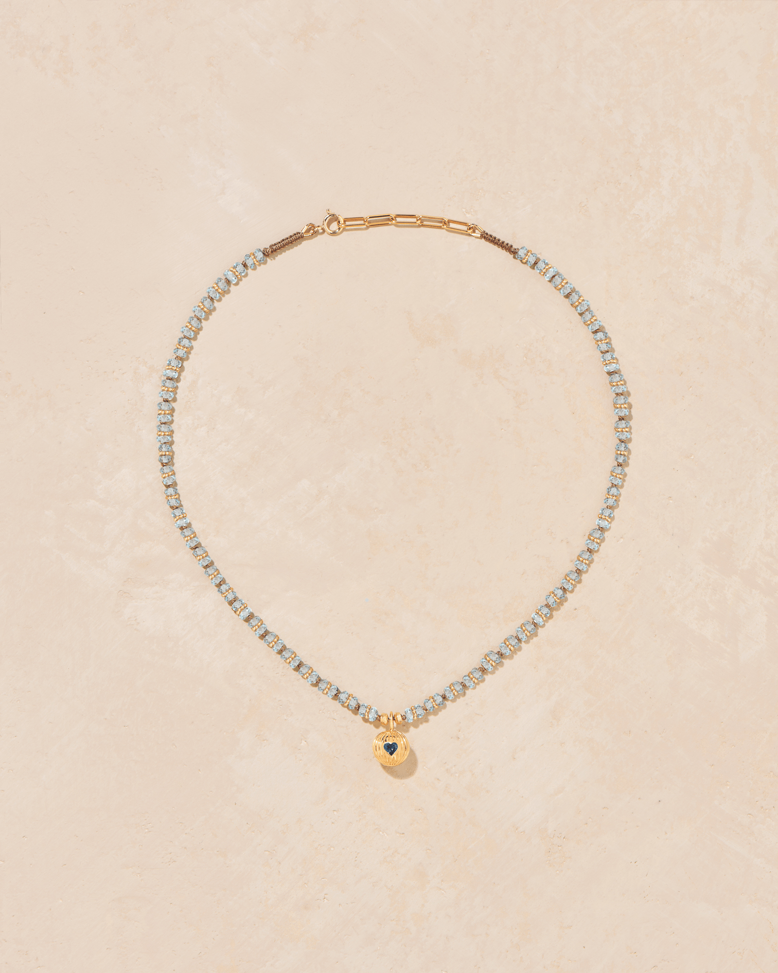 Collier Amara K aigue marine - TITYARAVY