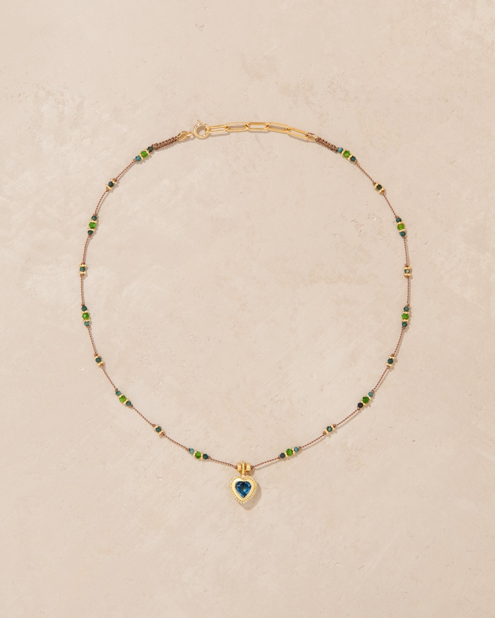 Collier Gini P Gradidierite et Diopside - TITYARAVY