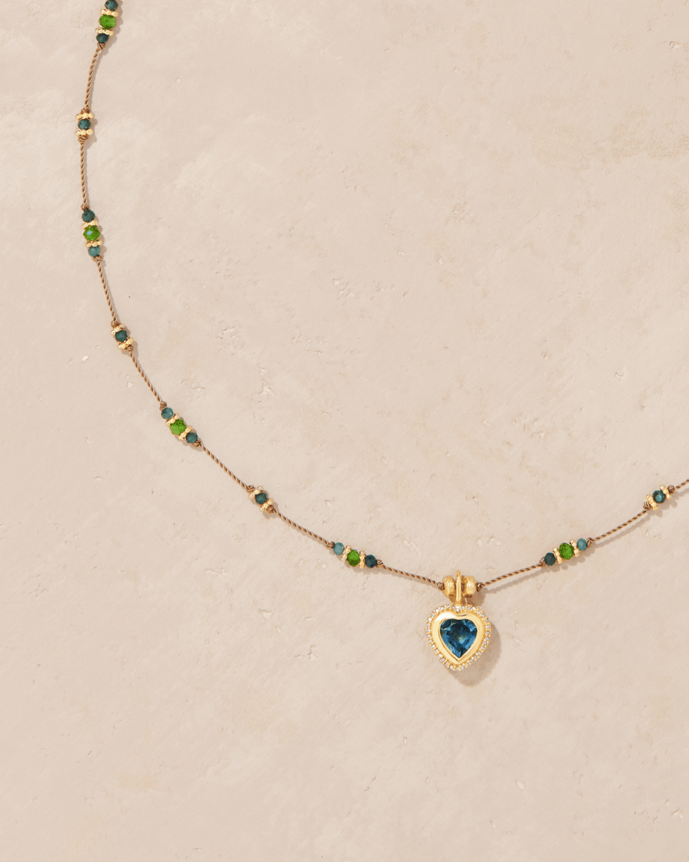 Collier Gini P Grandidierite & Diopside - TITYARAVY