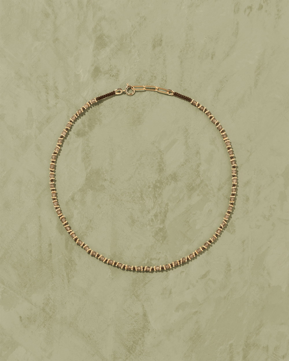Kamala necklace brown smoky quartz - TITYARAVY