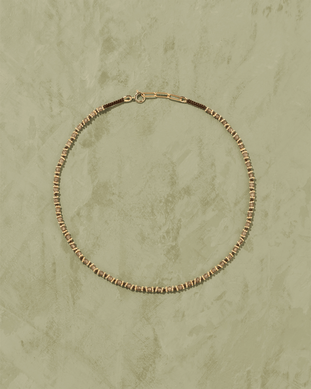 Kamala necklace brown smoky quartz - TITYARAVY