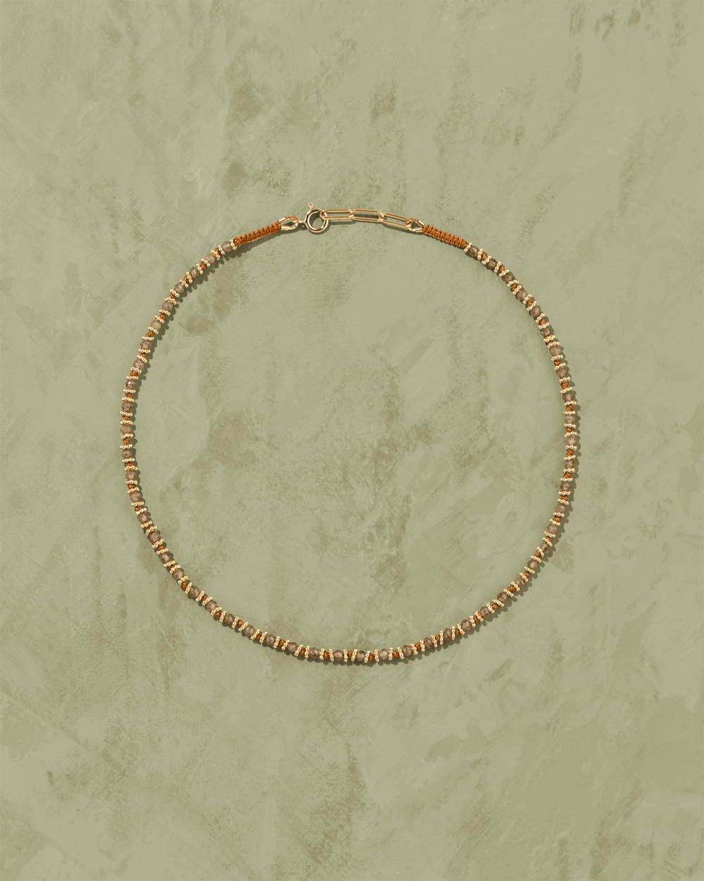 Kamala necklace orange smoky quartz - TITYARAVY