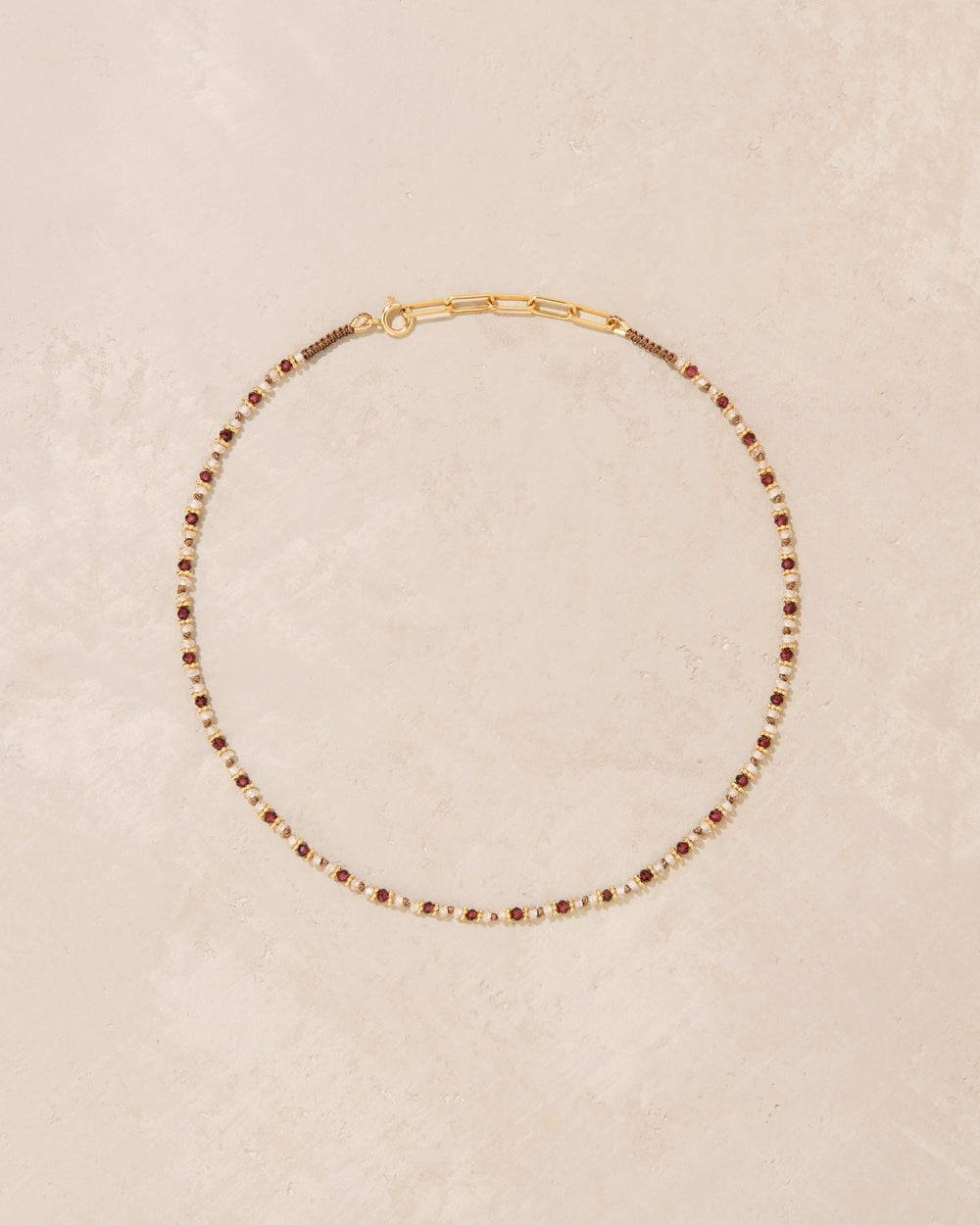 Collier Kravat Grenat - TITYARAVY