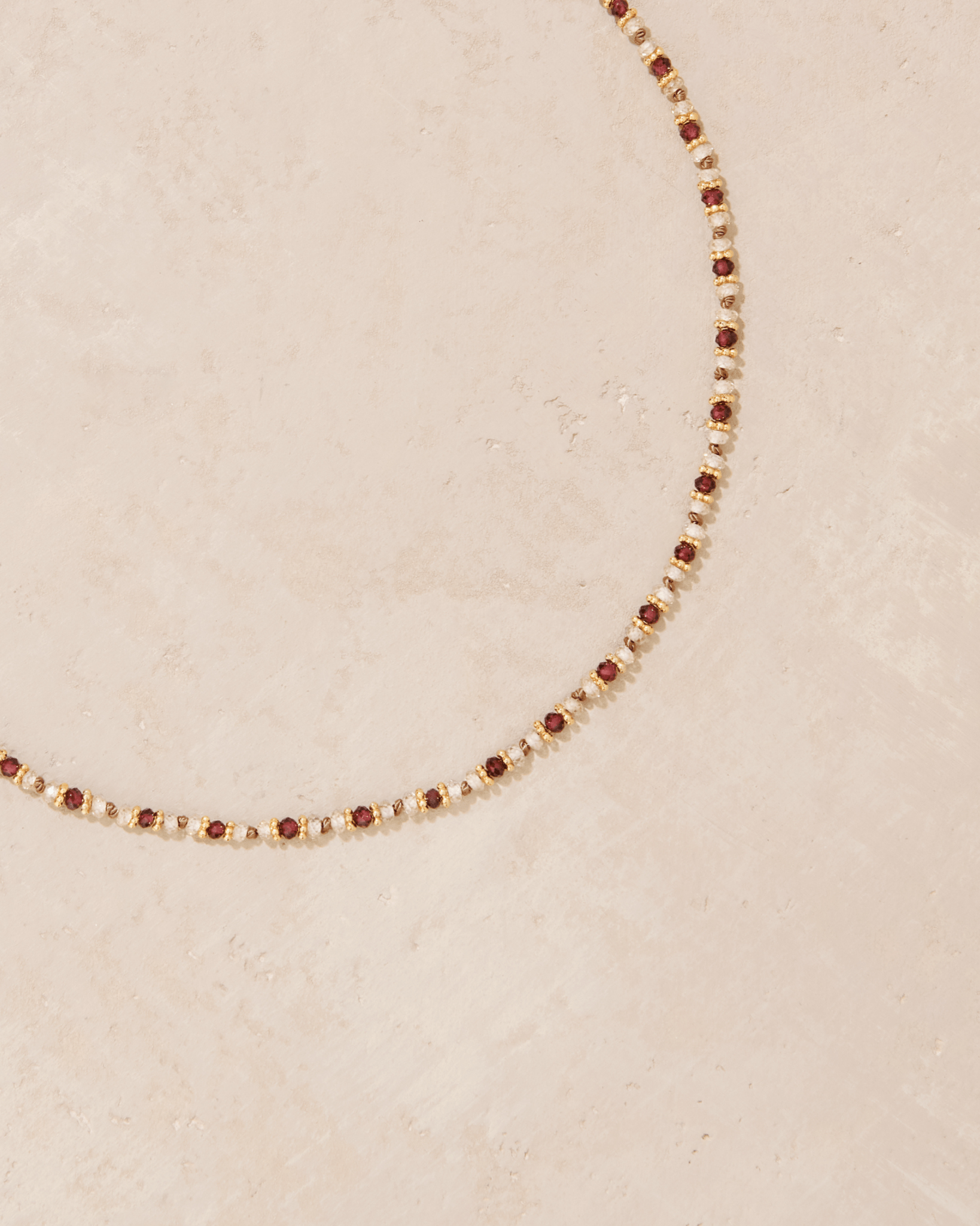 Collier Kravat Grenat - TITYARAVY