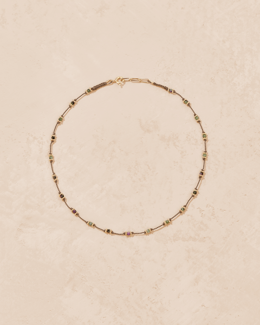 Lotus beige zoïsite necklace - TITYARAVY