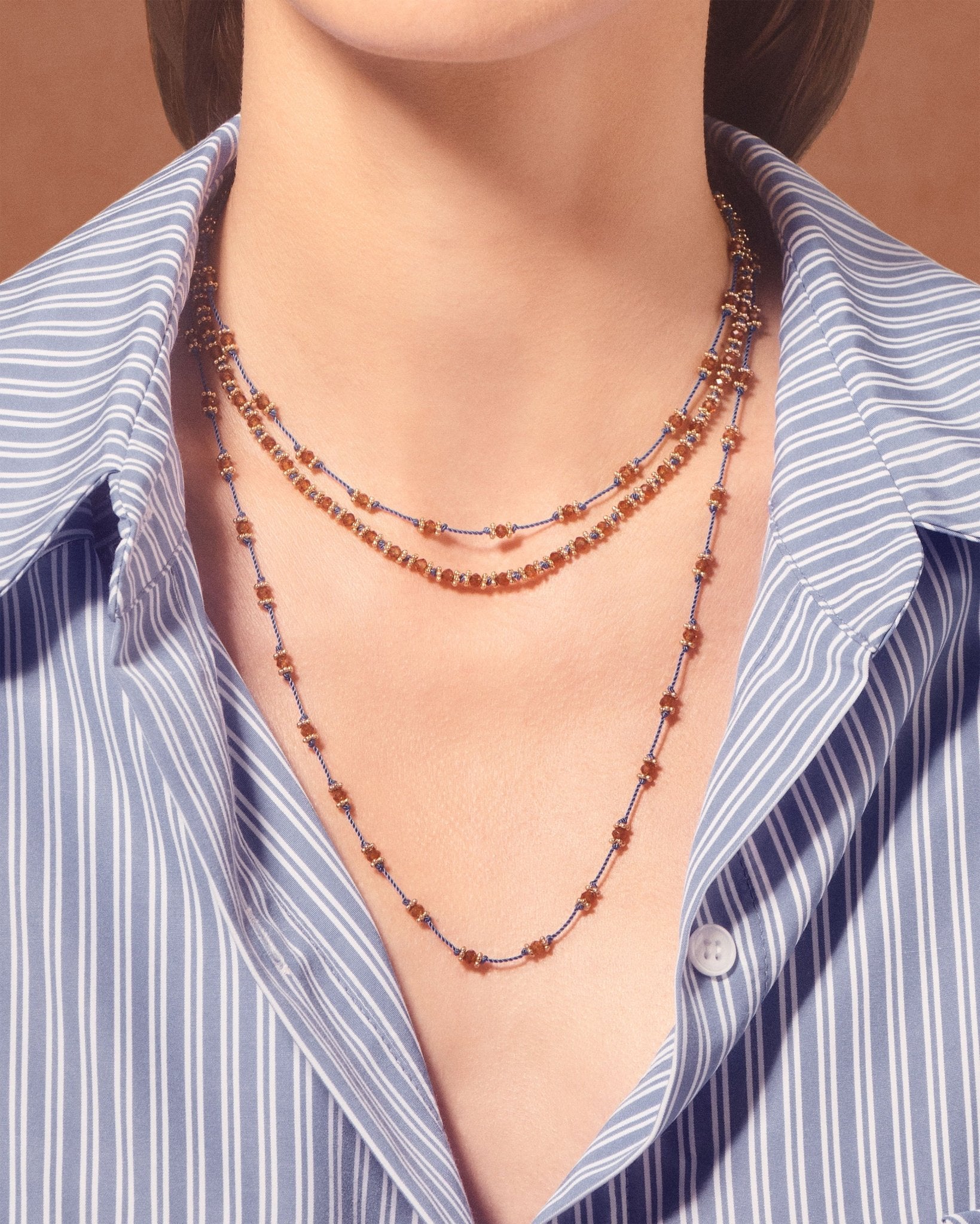 Collier Lotus Grenat Hessonite - TITYARAVY