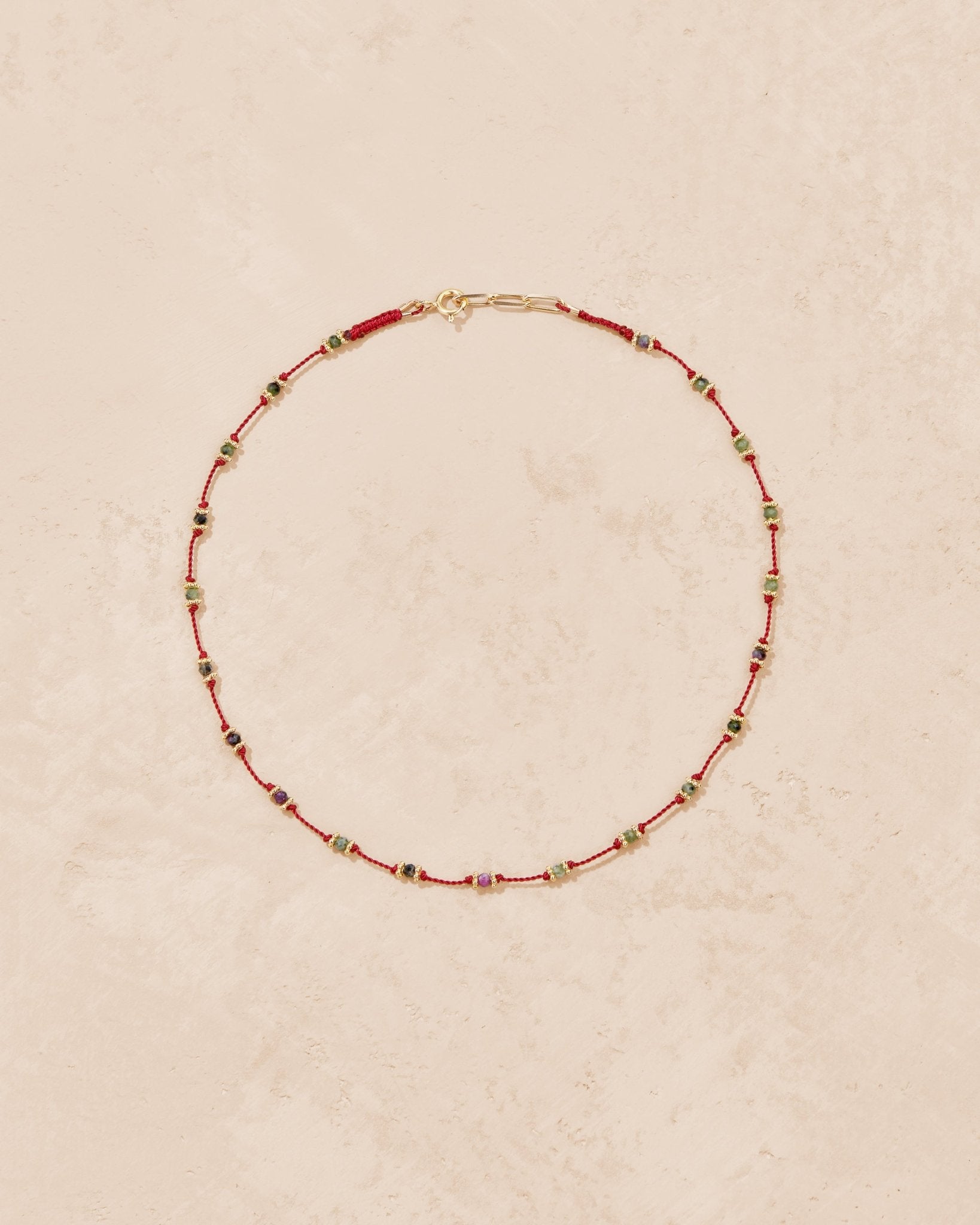 Collier Lotus Rouge Zoïsite - TITYARAVY