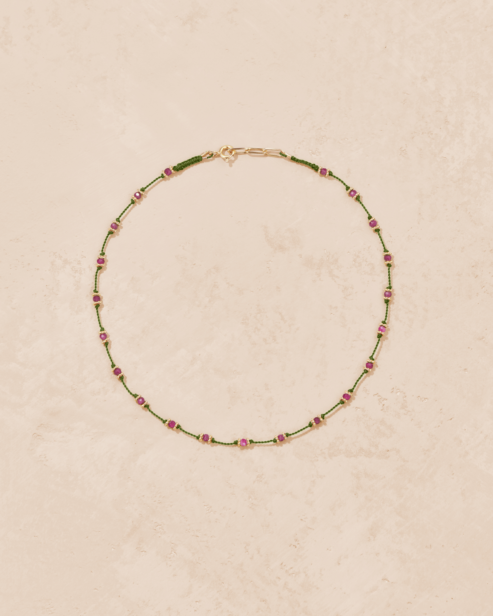 Pink ruby Lotus necklace - TITYARAVY