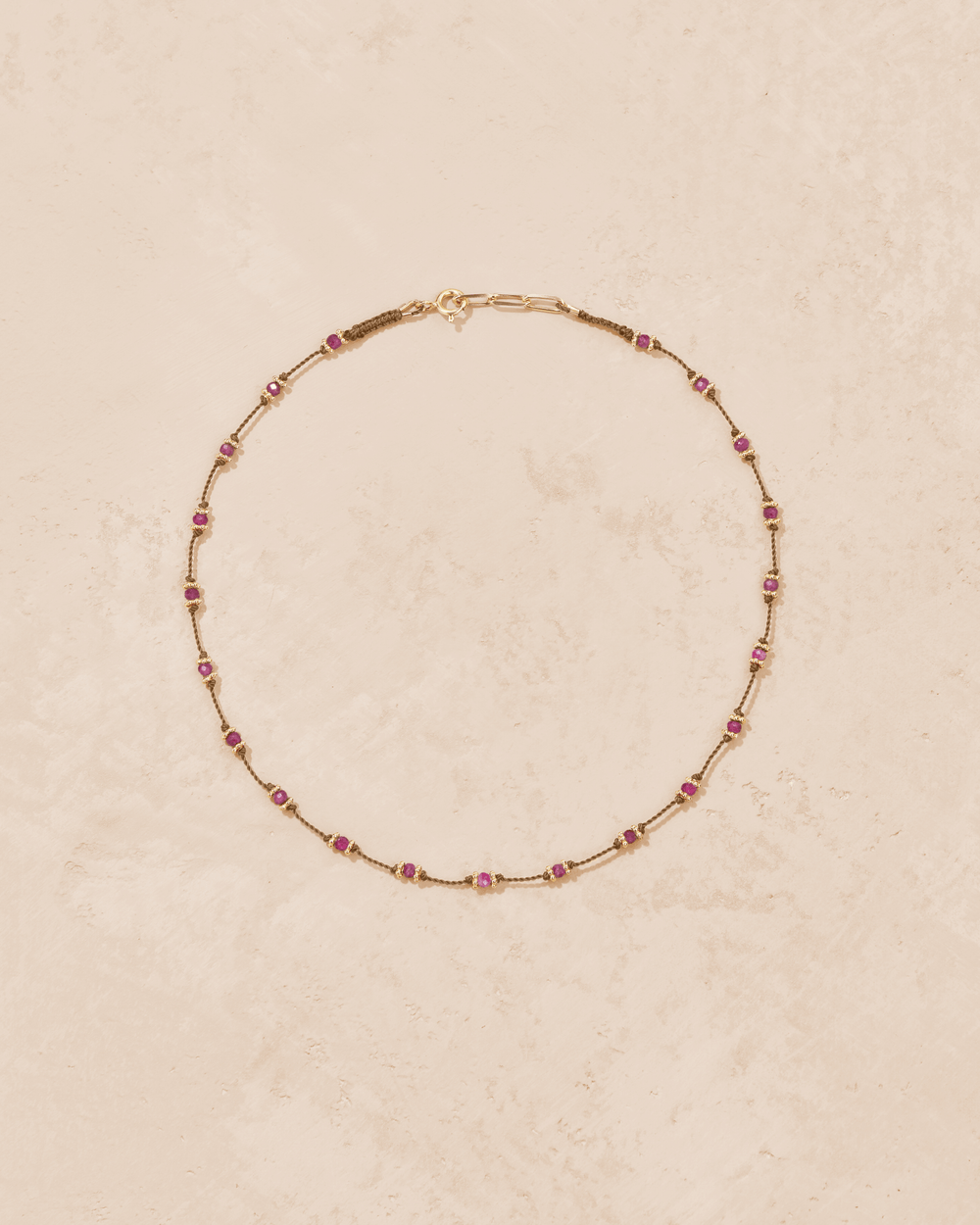 Pink ruby Lotus necklace - TITYARAVY