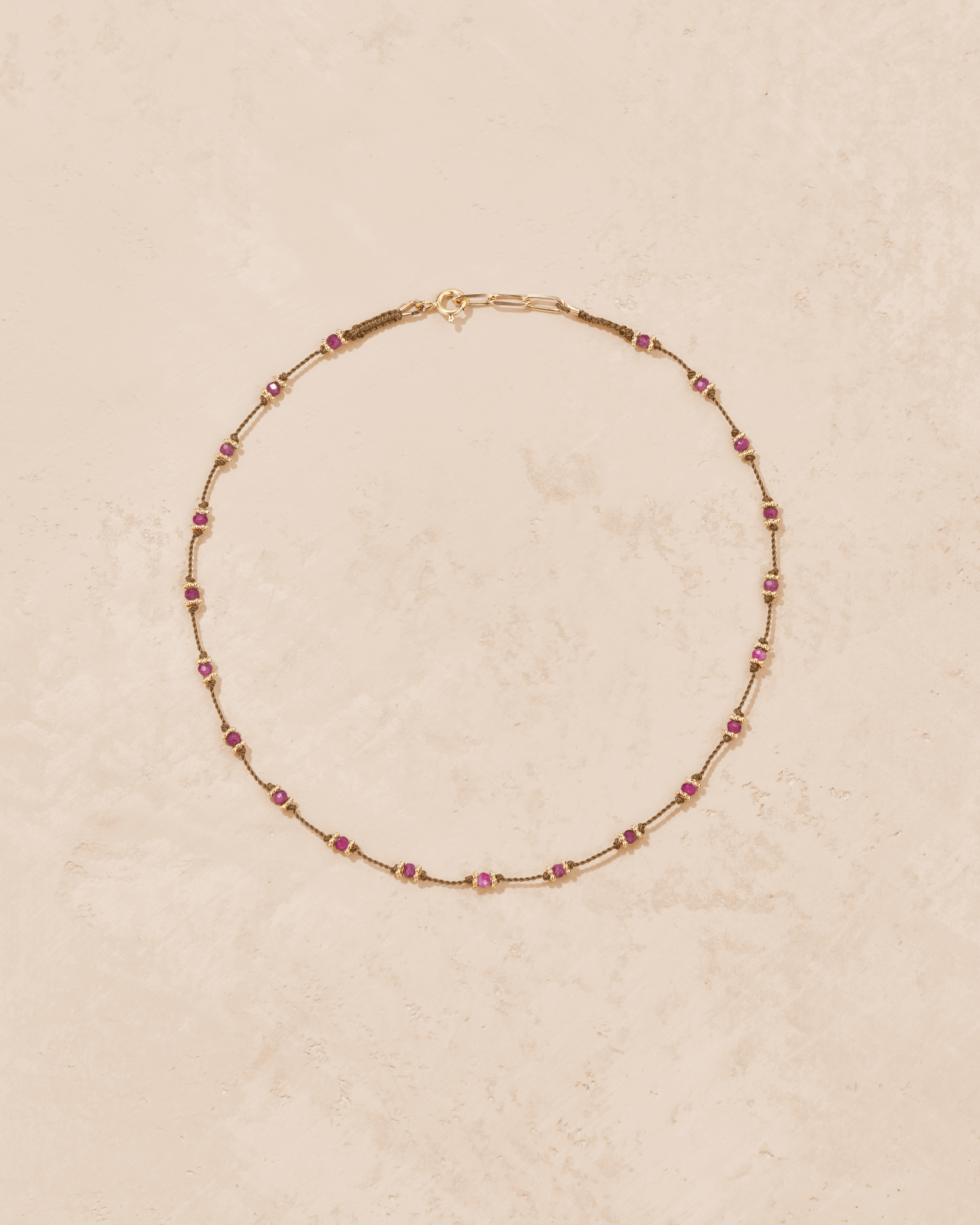 Pink ruby Lotus necklace - TITYARAVY