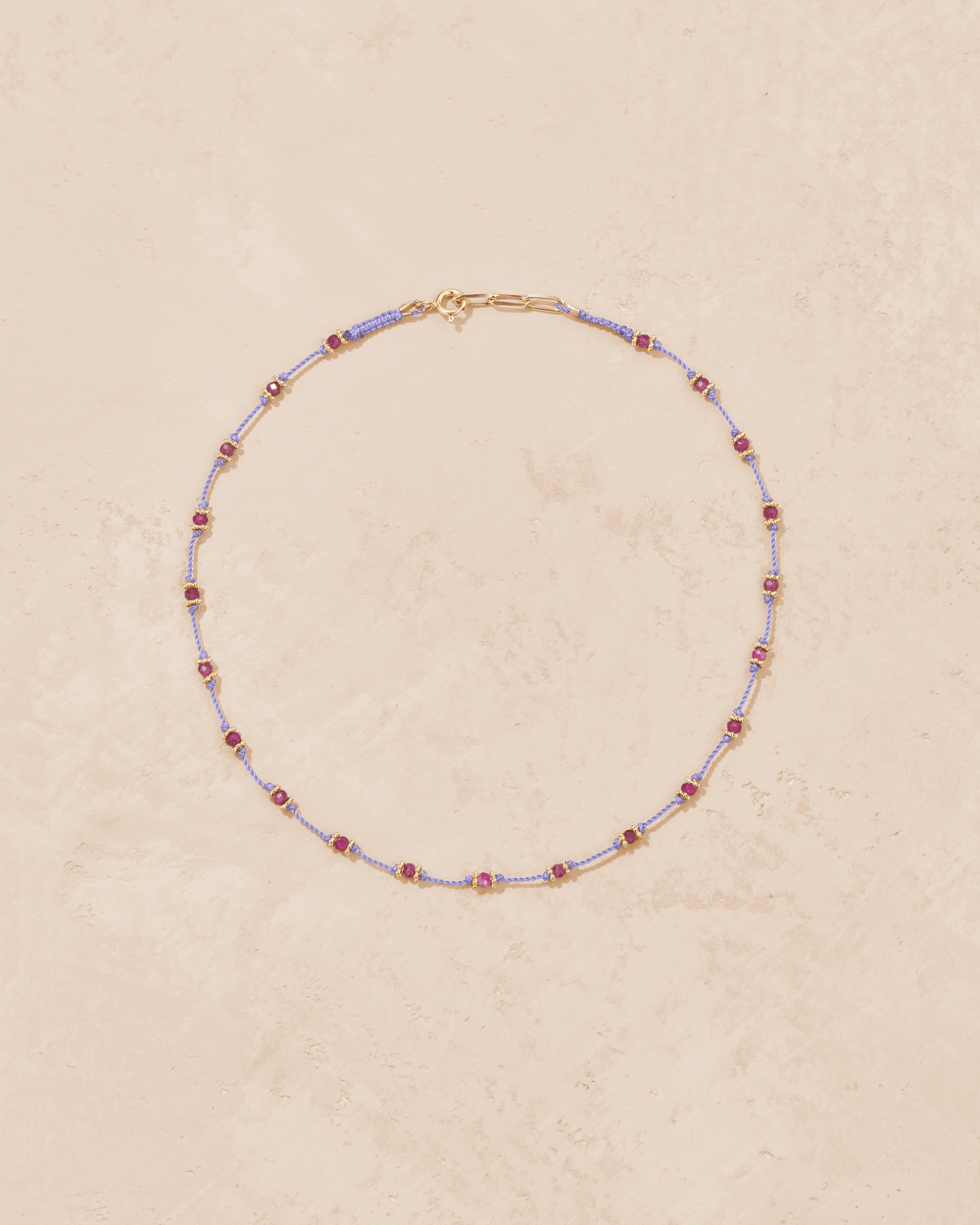 Collier Lotus Rubis Rose - TITYARAVY