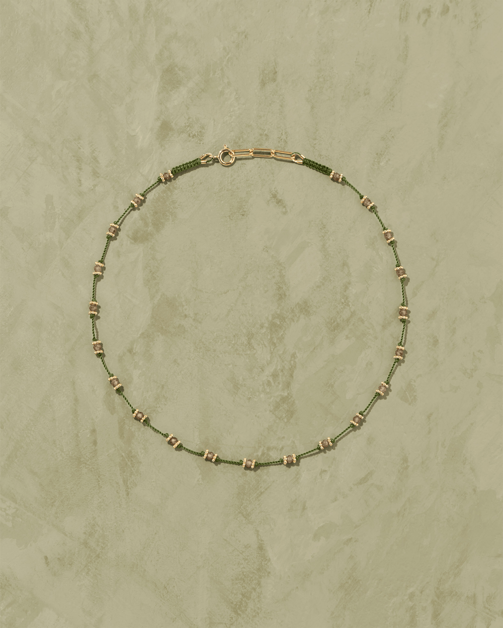 Lotus green smoky quartz necklace - TITYARAVY