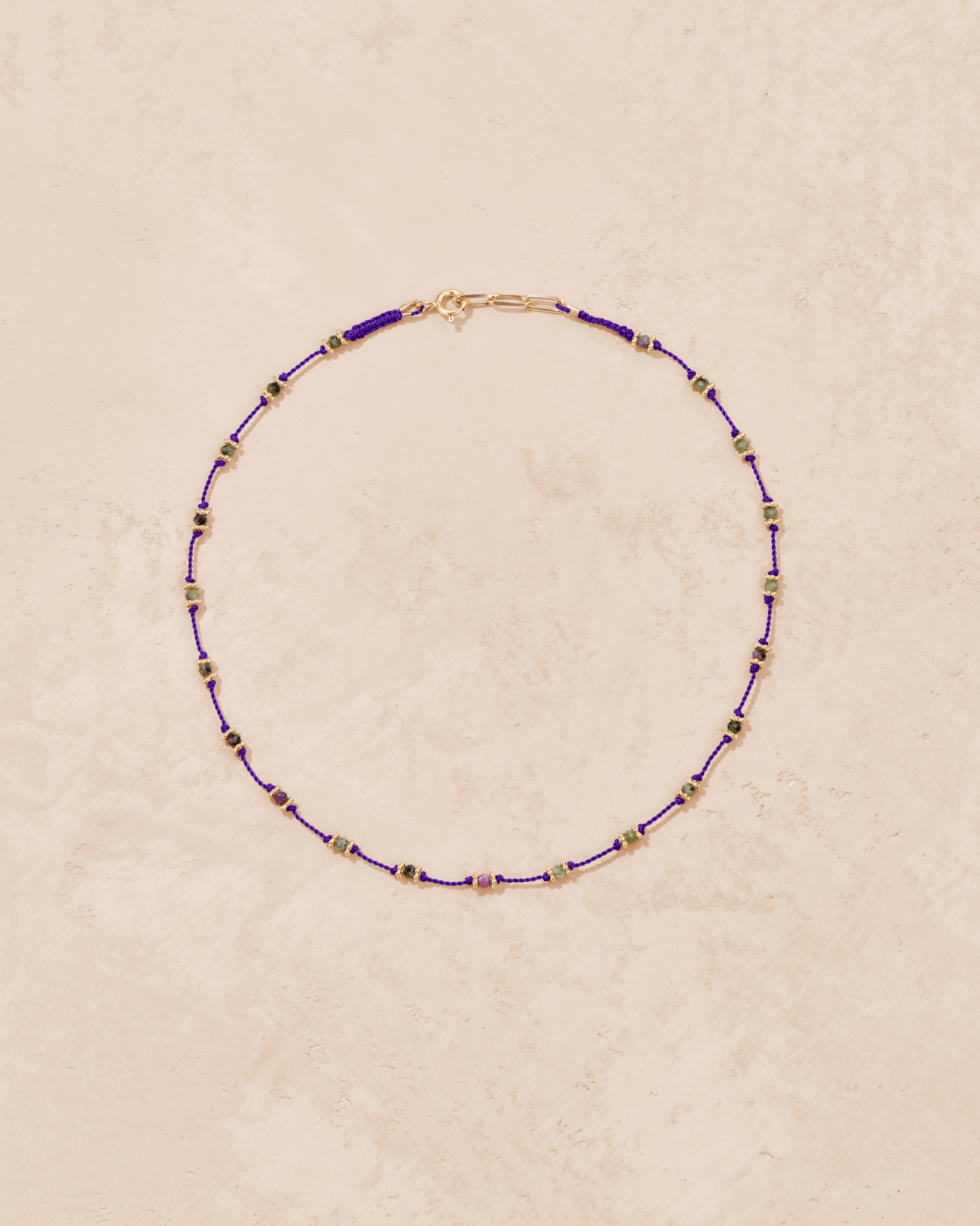 Collier Lotus violet zoïsite - TITYARAVY