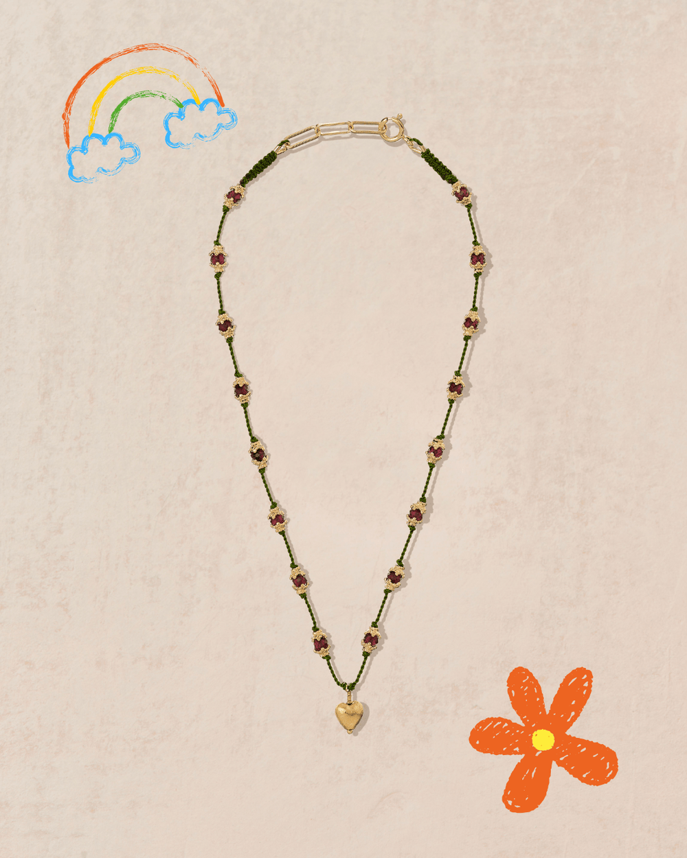 Collier MiniDil Grenat - TITYARAVY