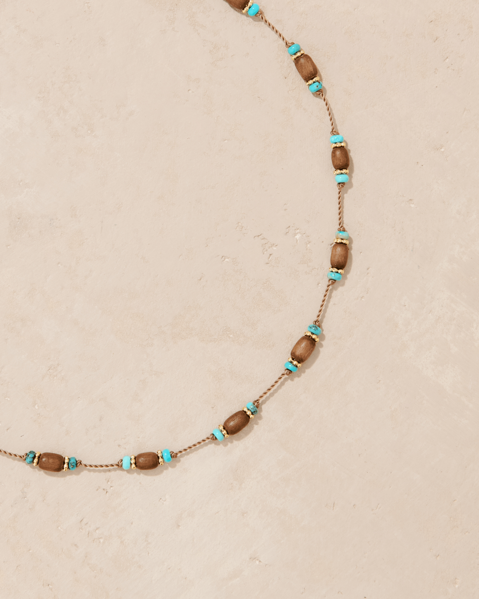 Collier Padma Bois & Turquoise - TITYARAVY