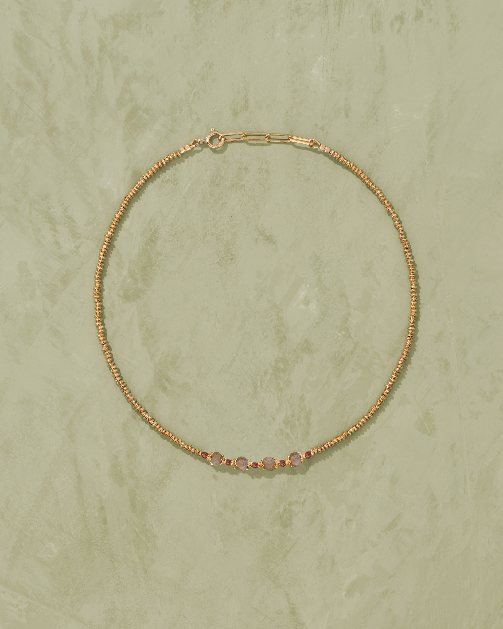 Sriphala Labradorite Nugget Necklace - TITYARAVY