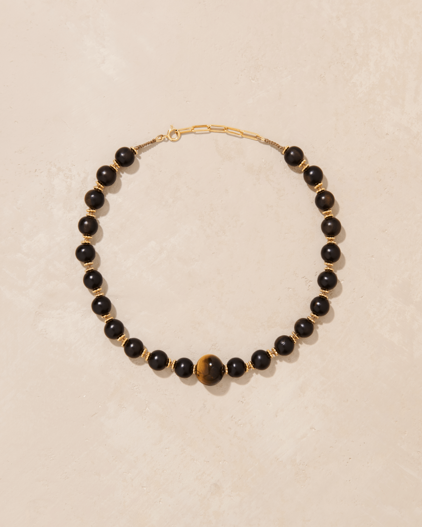 Collier Samhita Bois & Oeil de Tigre - TITYARAVY