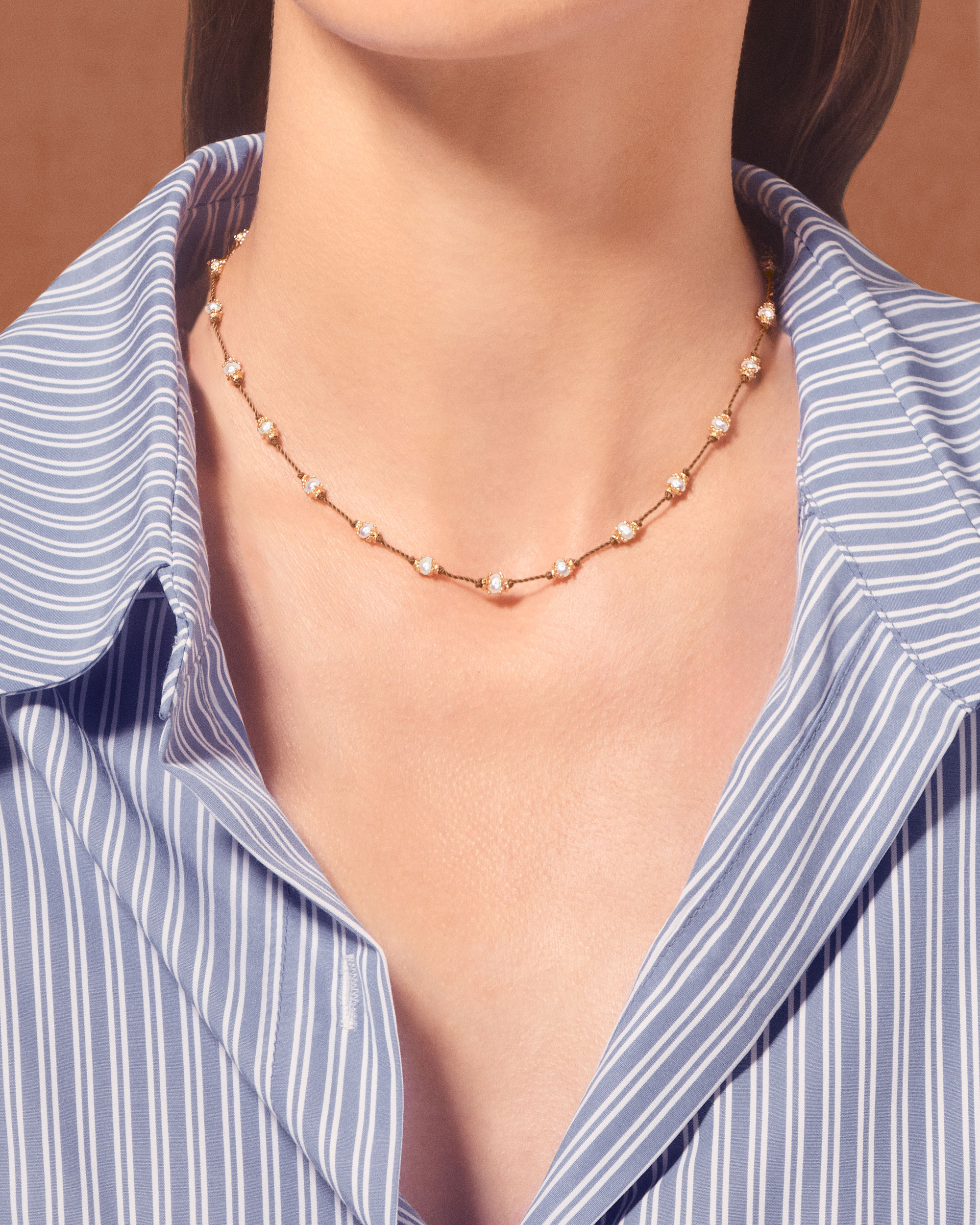 Collier Peony Perles D'eau Douce