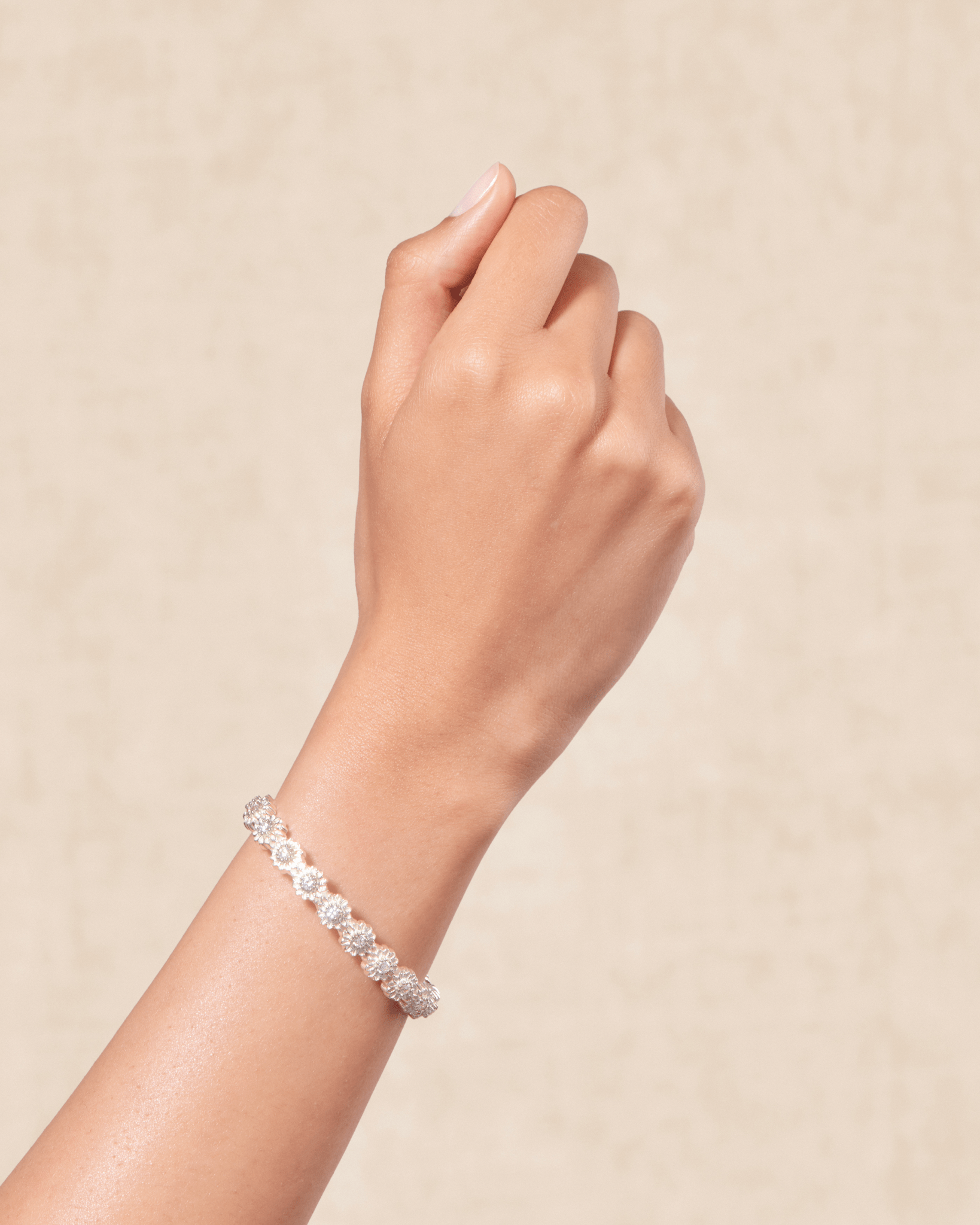 Silver Saï band White Topaz - TITYARAVY