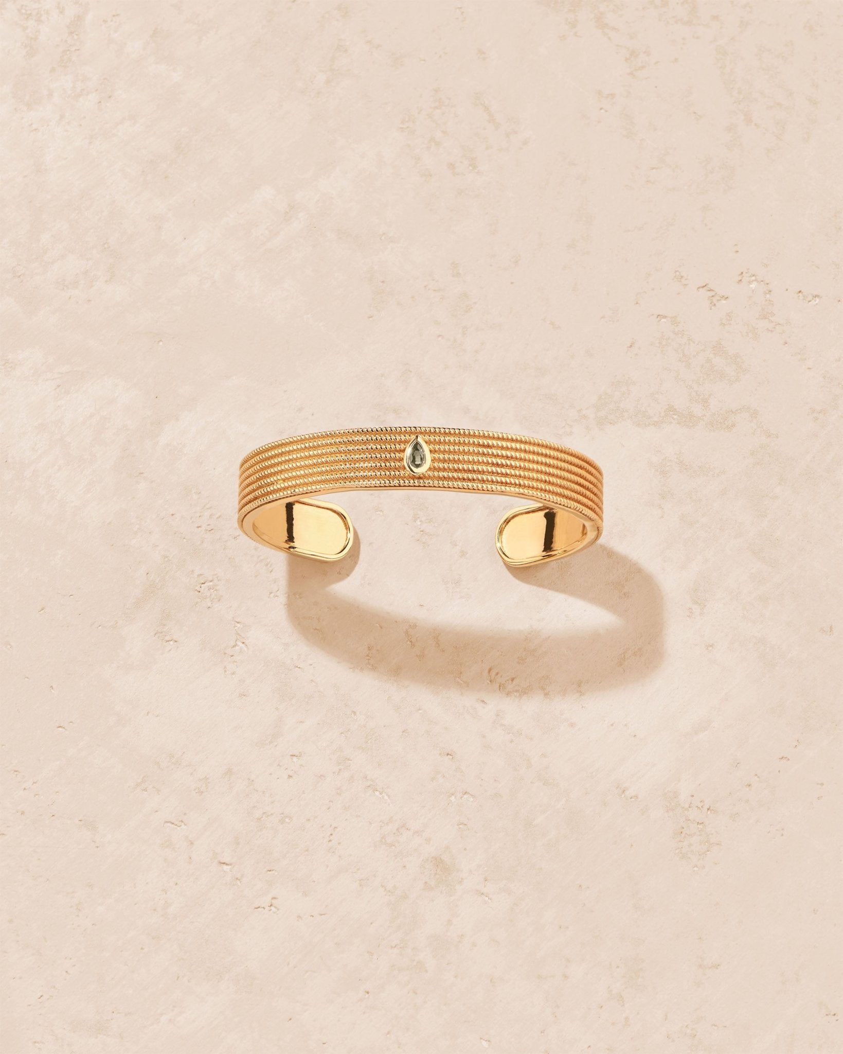 Green Sapphire Sriphala Wedding Band - TITYARAVY
