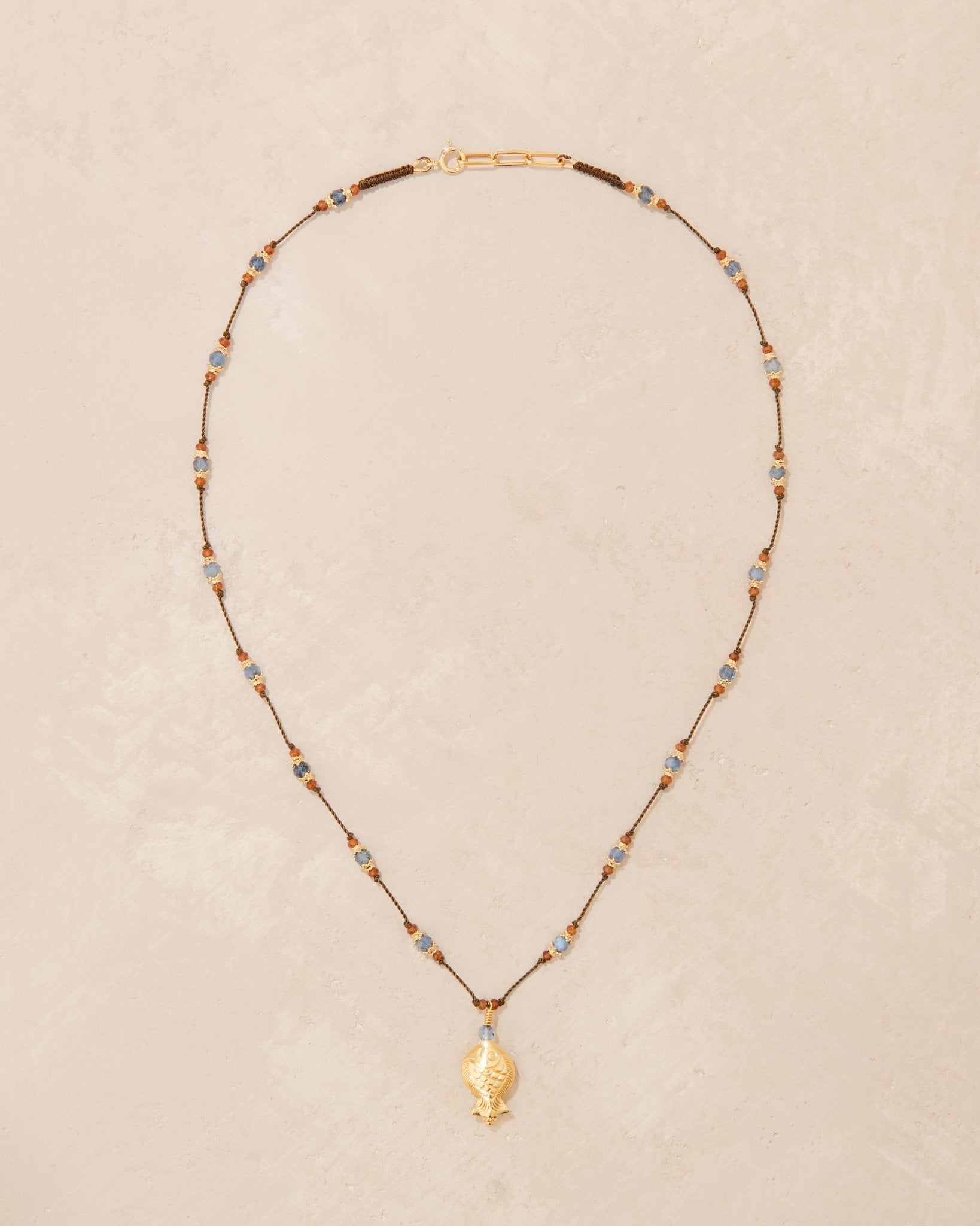Talisman Sole Aigue Marine et Grenat - TITYARAVY