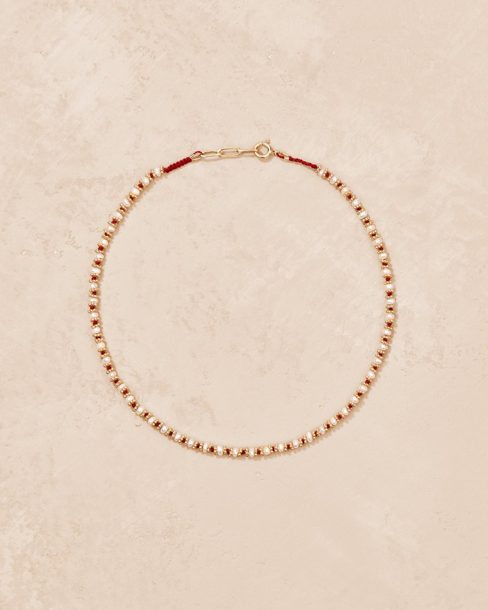Collier Kamala rouge Perles - TITYARAVY