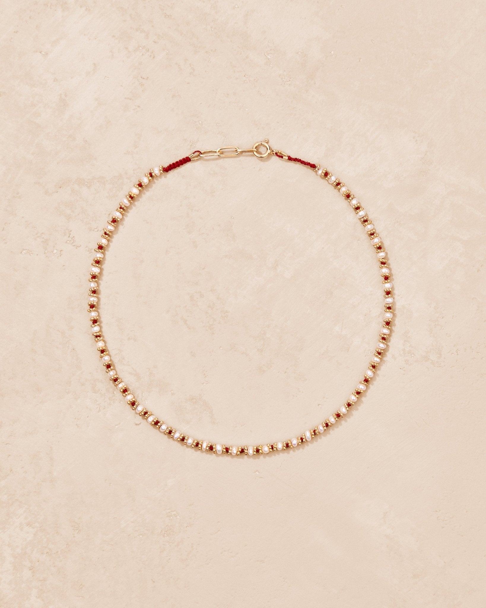 Collier Kamala rouge Perles - TITYARAVY