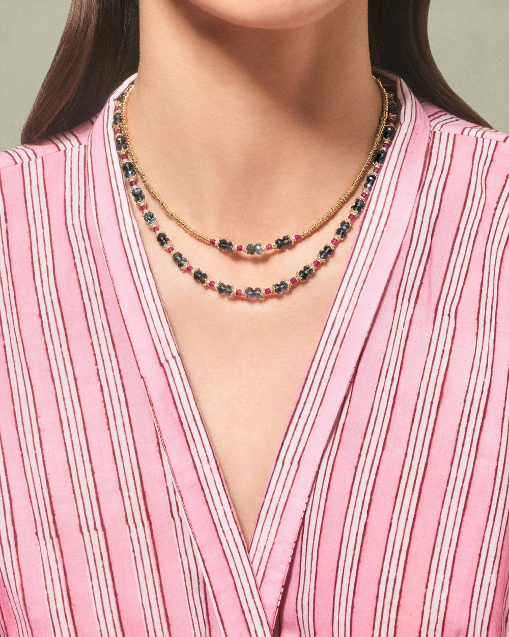 Sriphala London Topaz nugget necklace - TITYARAVY