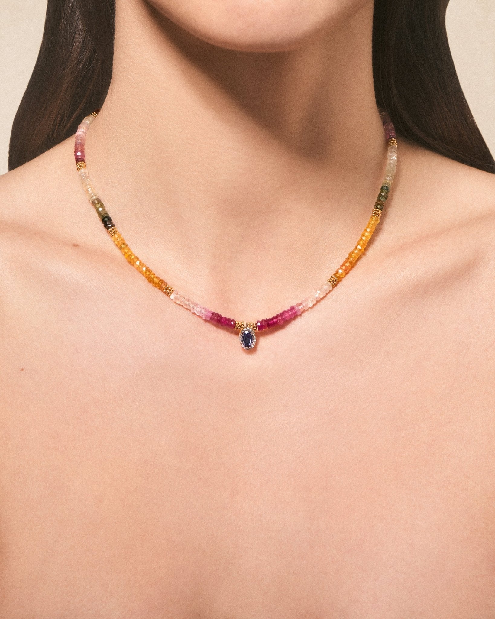 Collier Vajra saphir - TITYARAVY