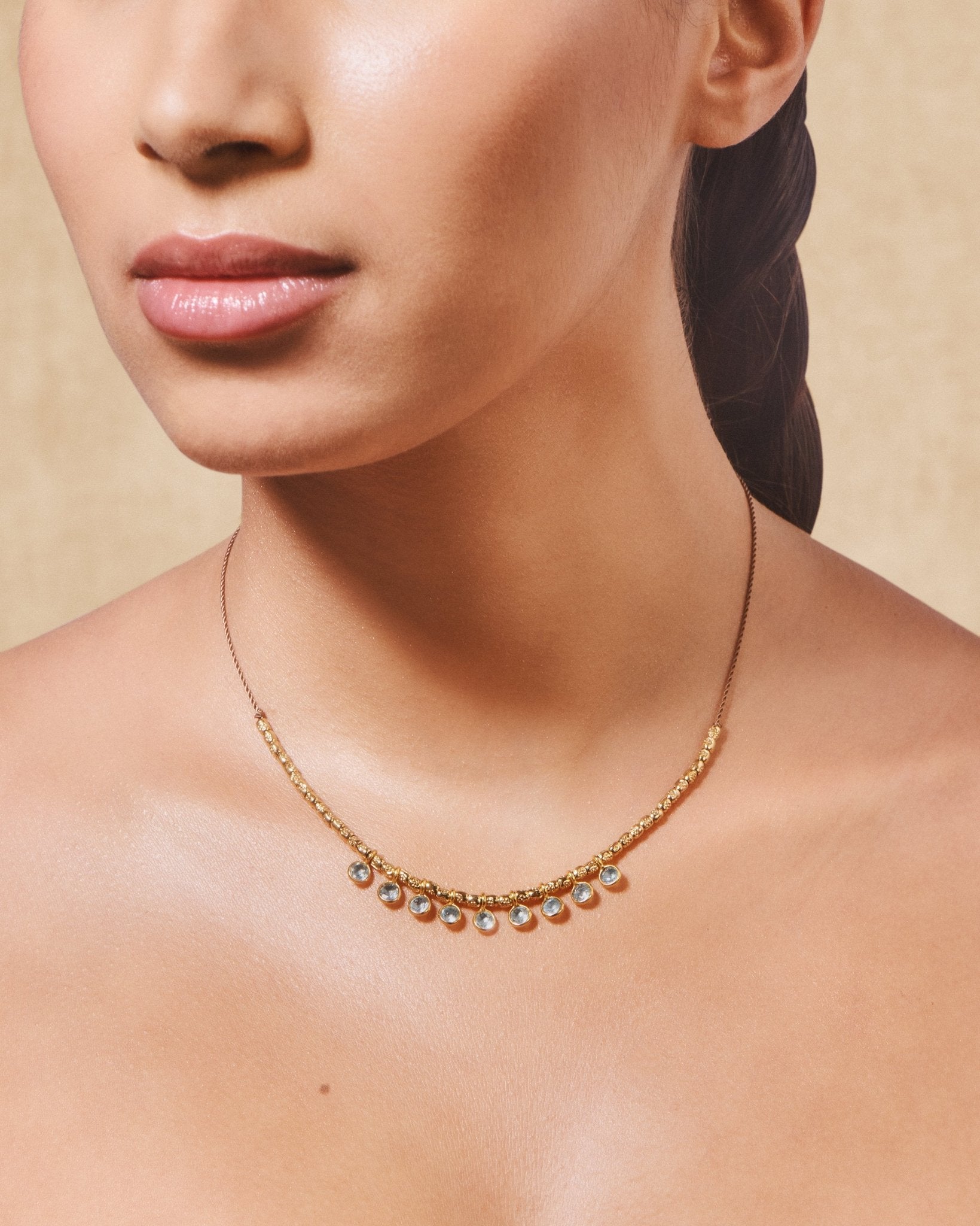 Collier Vamsa Topazes Bleues - TITYARAVY