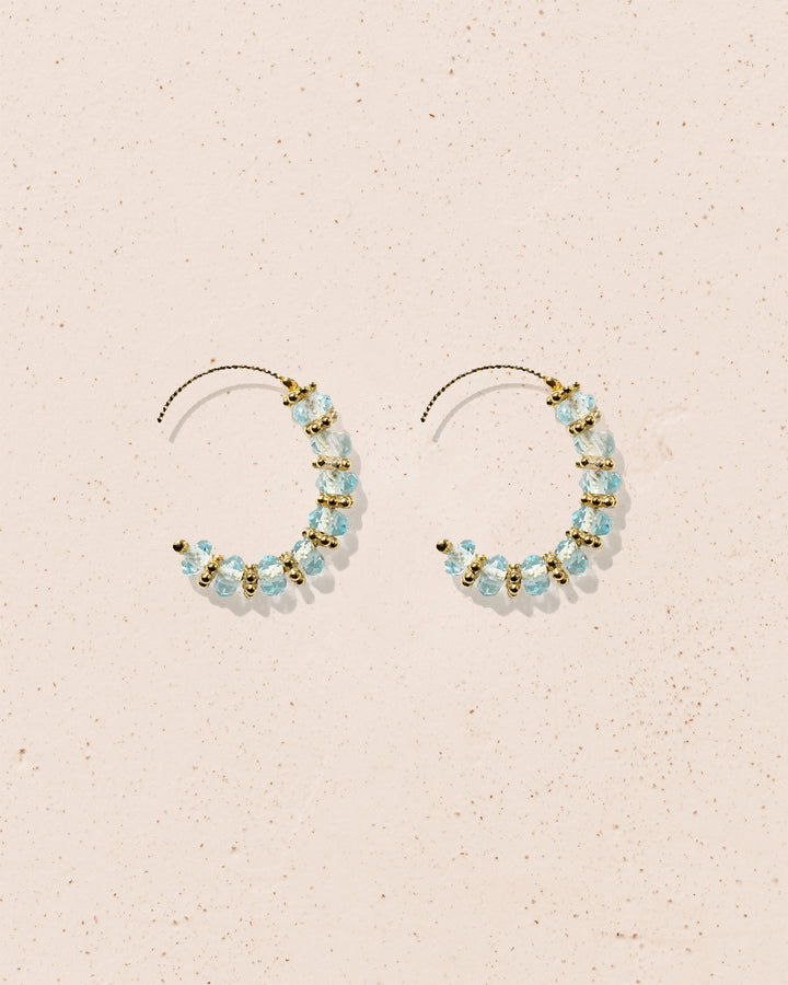 Amara blue topaz earrings