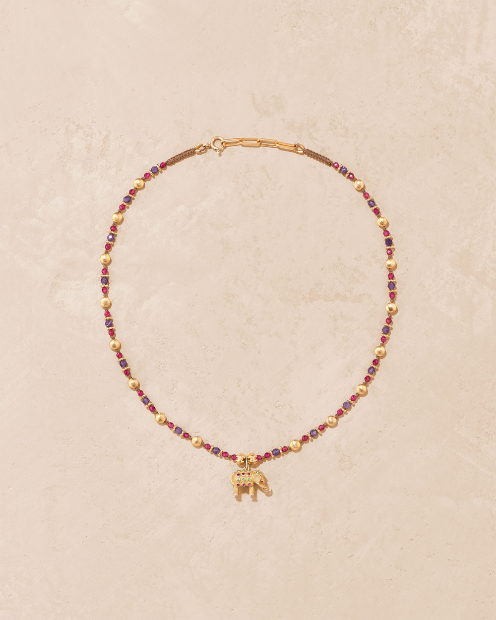 Collier Gaja améthyste & rubellite