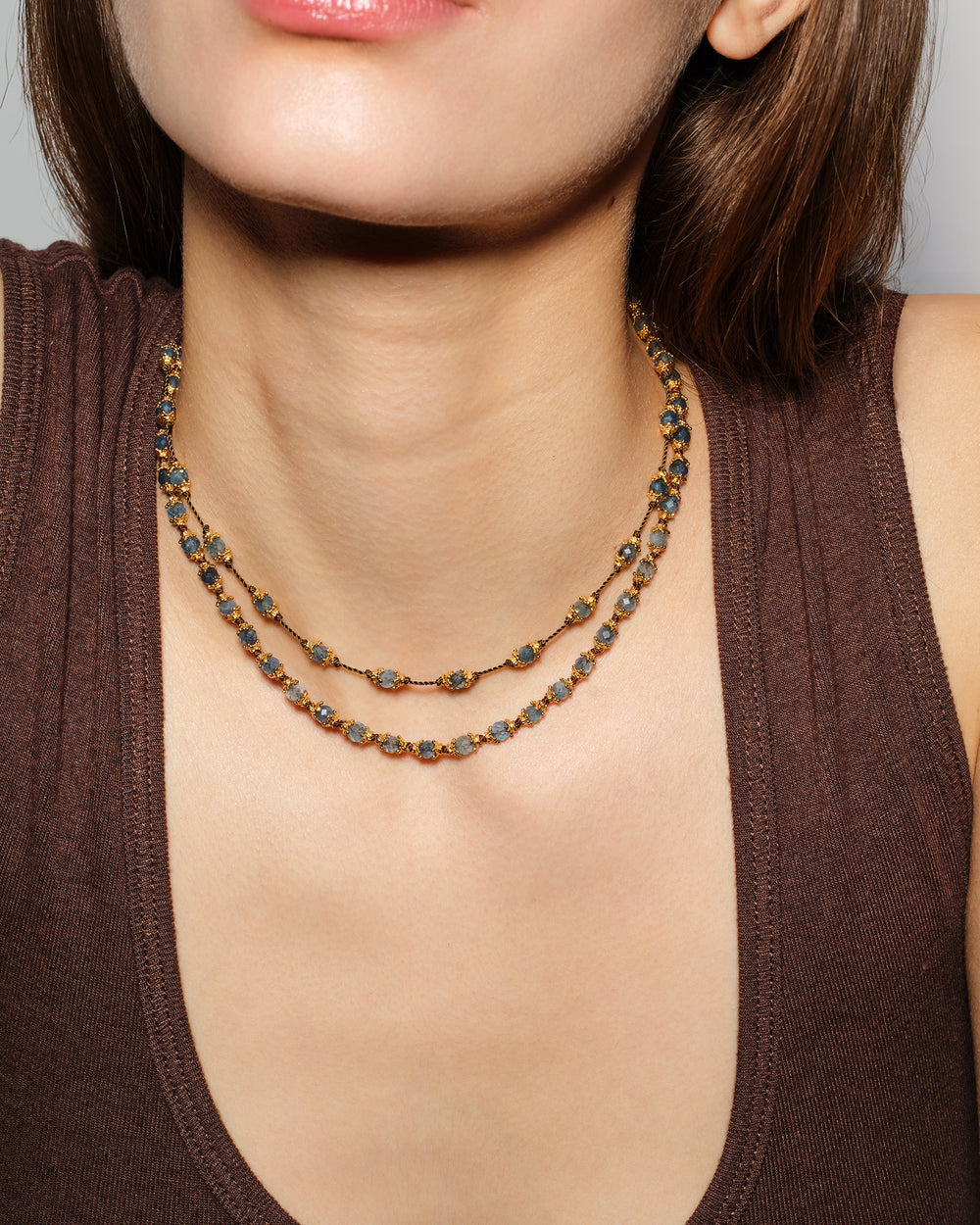 Collier Peony Aigue Marine Santa Maria