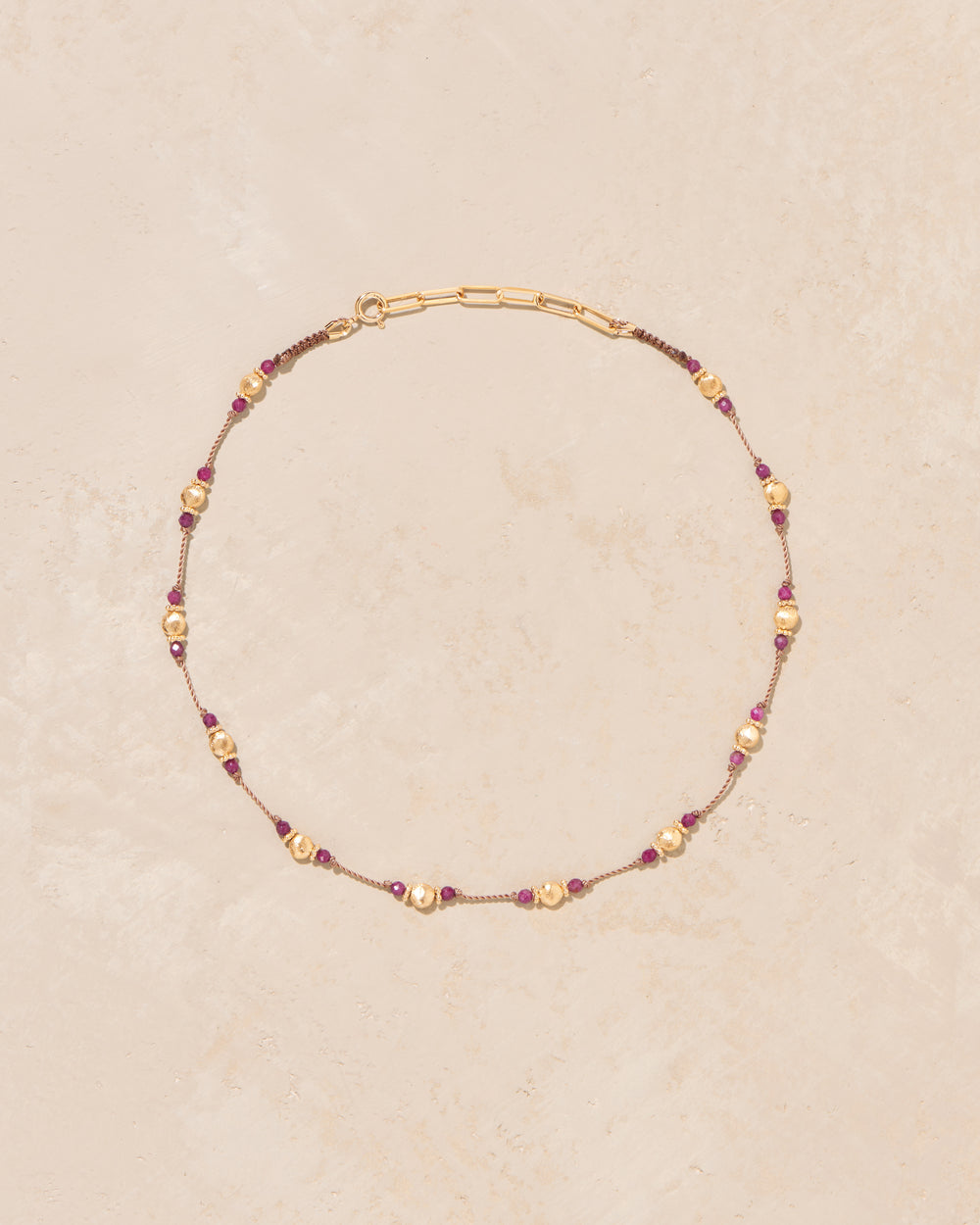 Collier Samba Rubis Rose