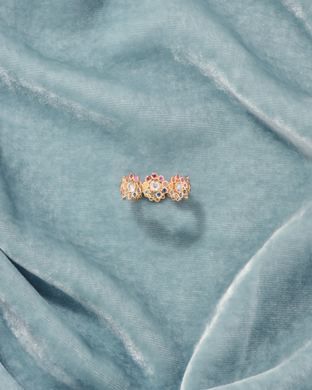 Ring Bopha full Diamonds & Sapphires - TITYARAVY