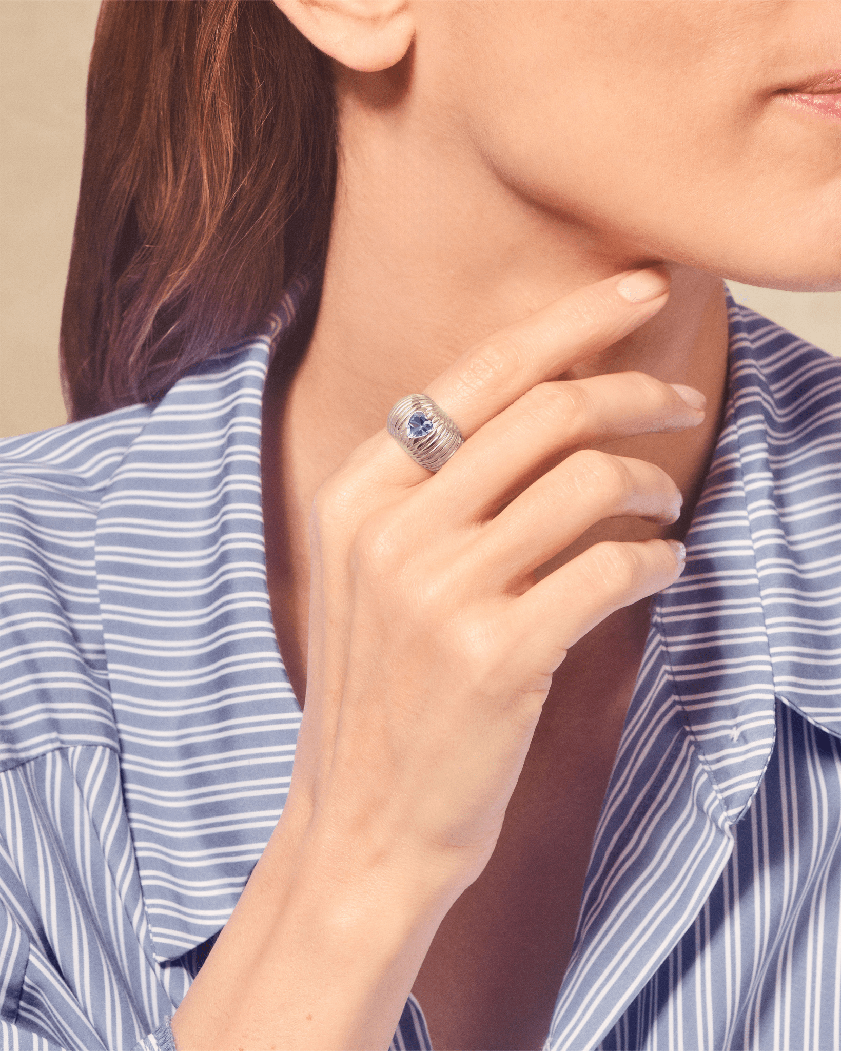 Bague Prema Argent Topaze Bleue - TITYARAVY