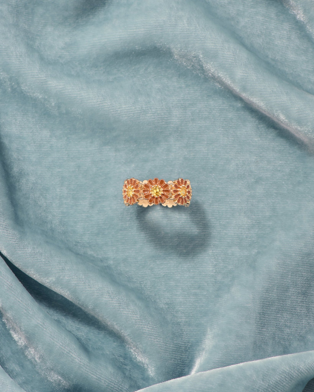 Saï ring - 7 enamel yellow sapphires - TITYARAVY